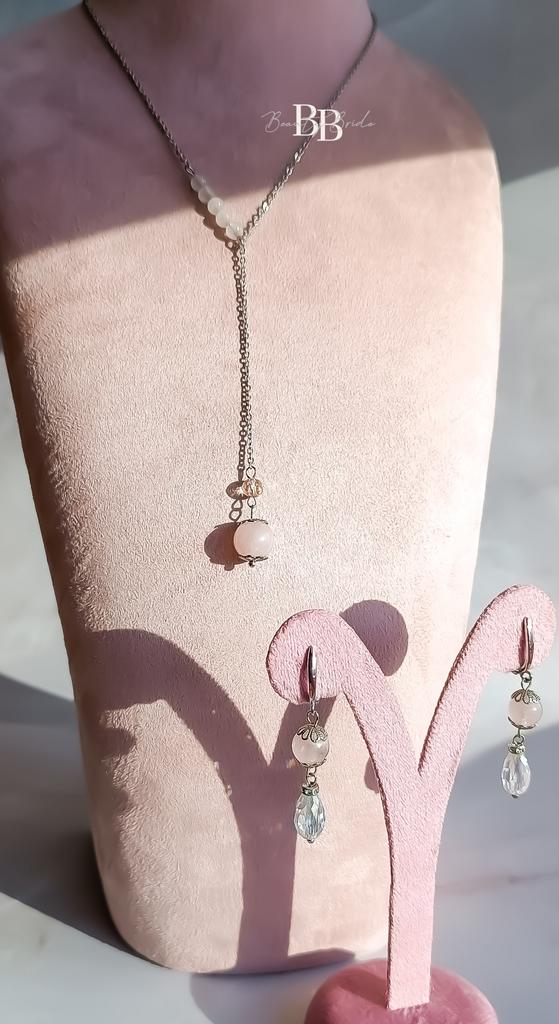 Украшения с розовым кварцем