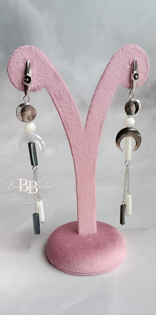 Серьги с перламутром "Тень времени"