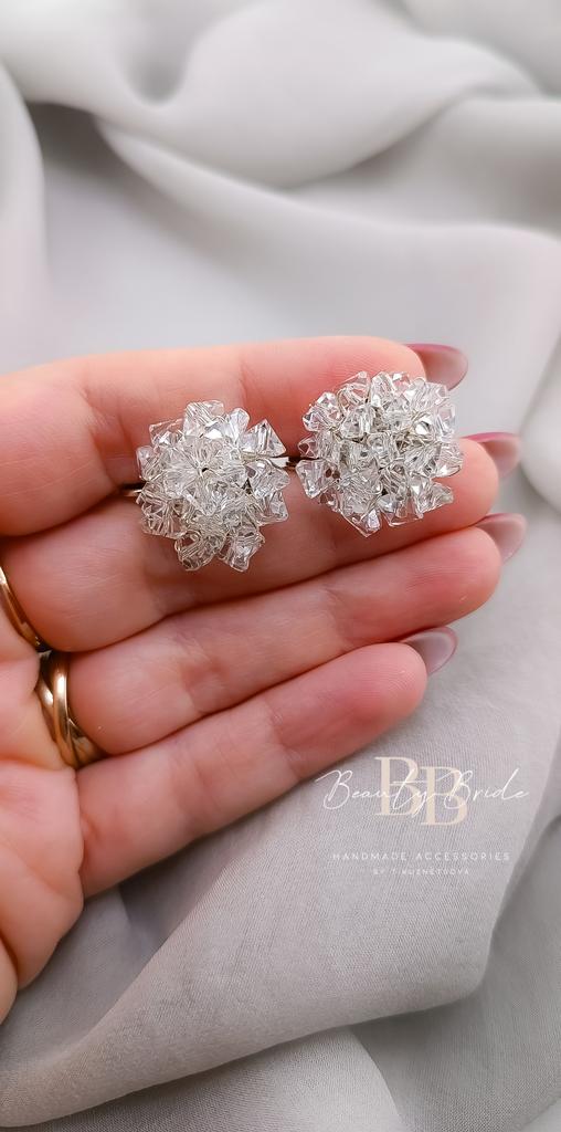 Серьги-клипсы "Бриллиант" круглые