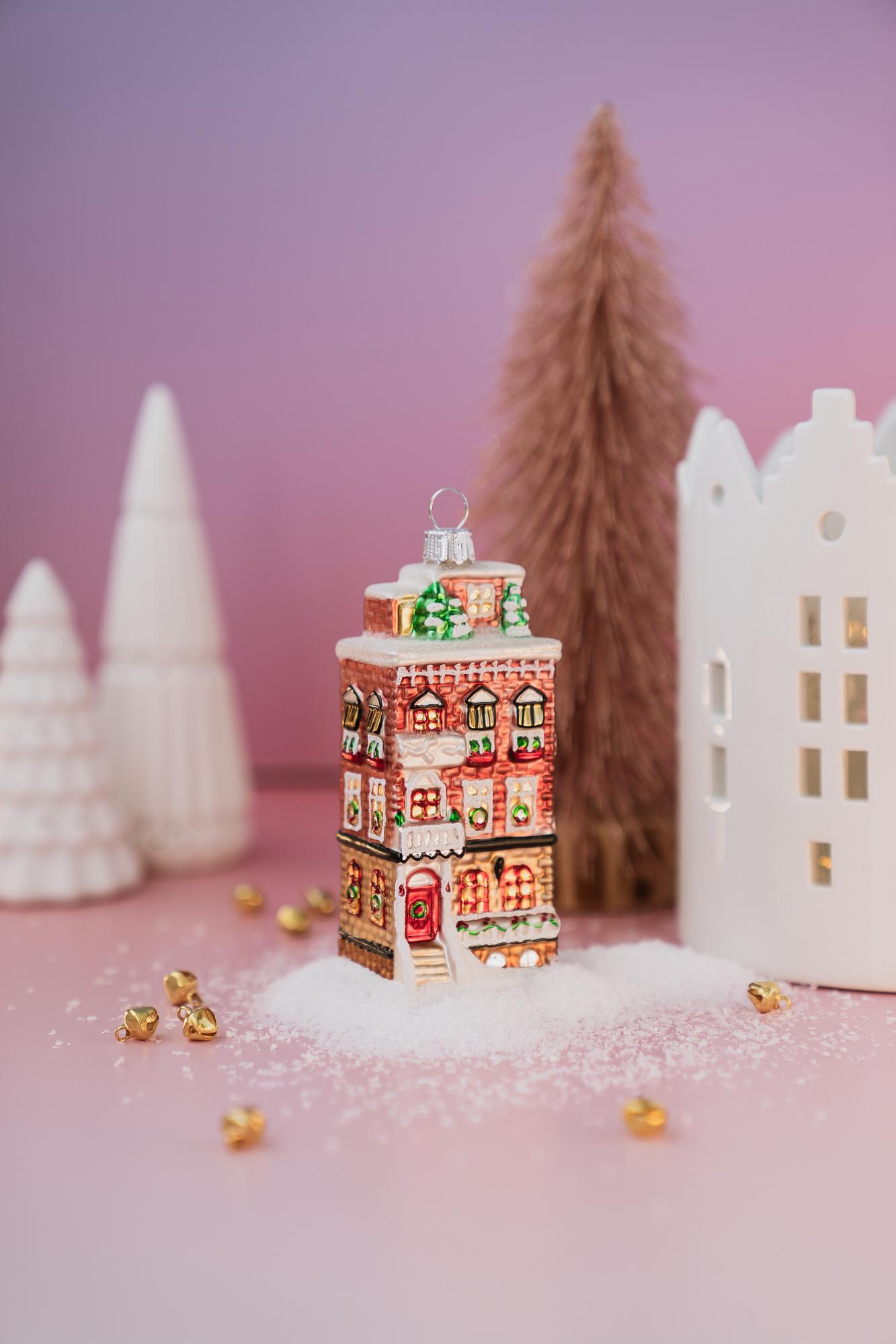 Стеклянная елочная игрушка "Особняк"