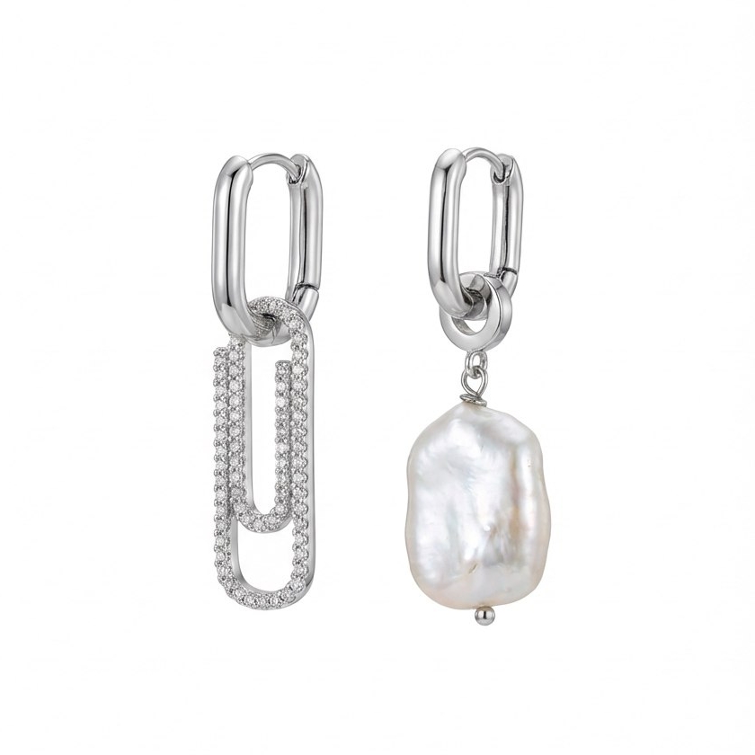 Серьги silver SKREPKA+pearl