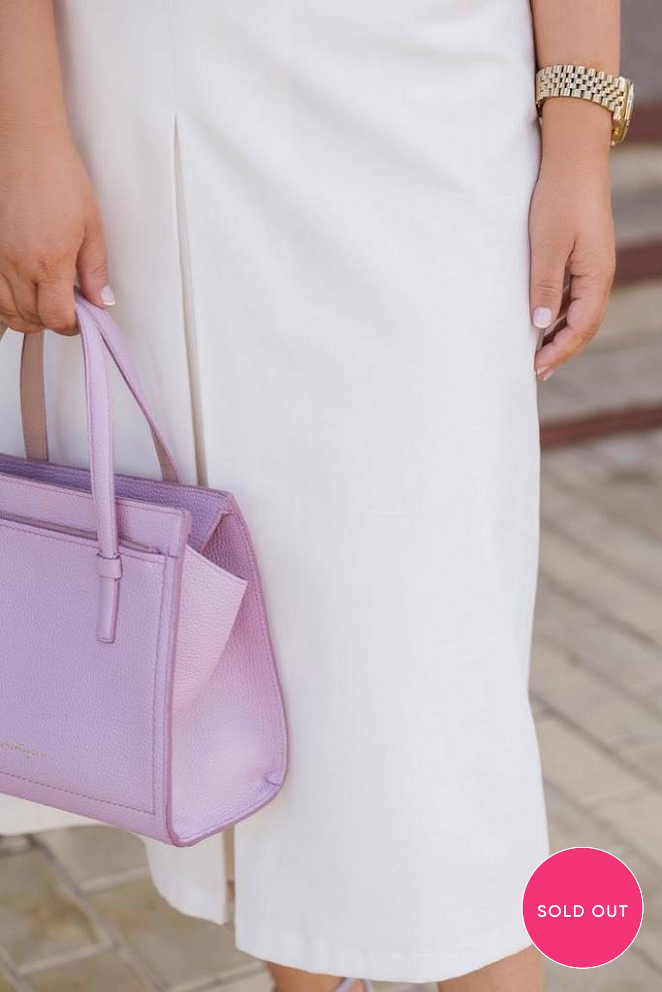 Юбка со складкой молочного цвета