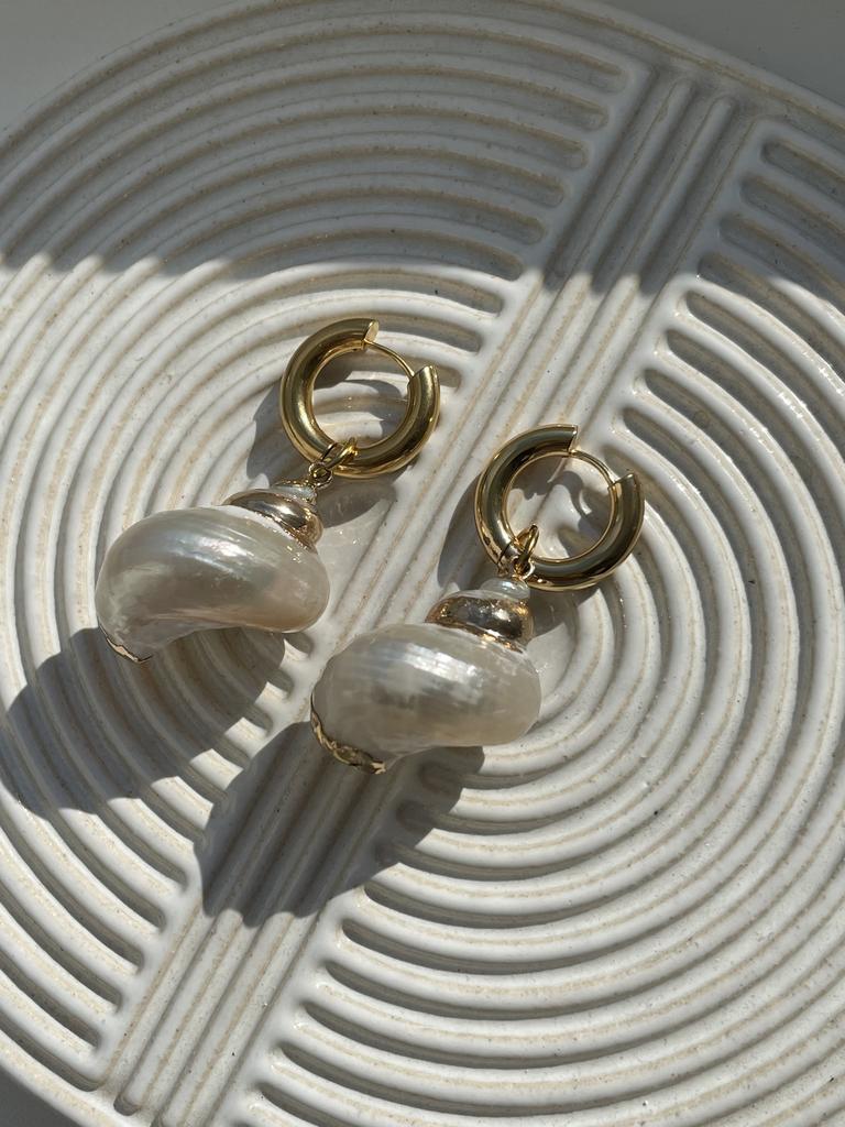 Серьги базовые с ракушками Ариэль