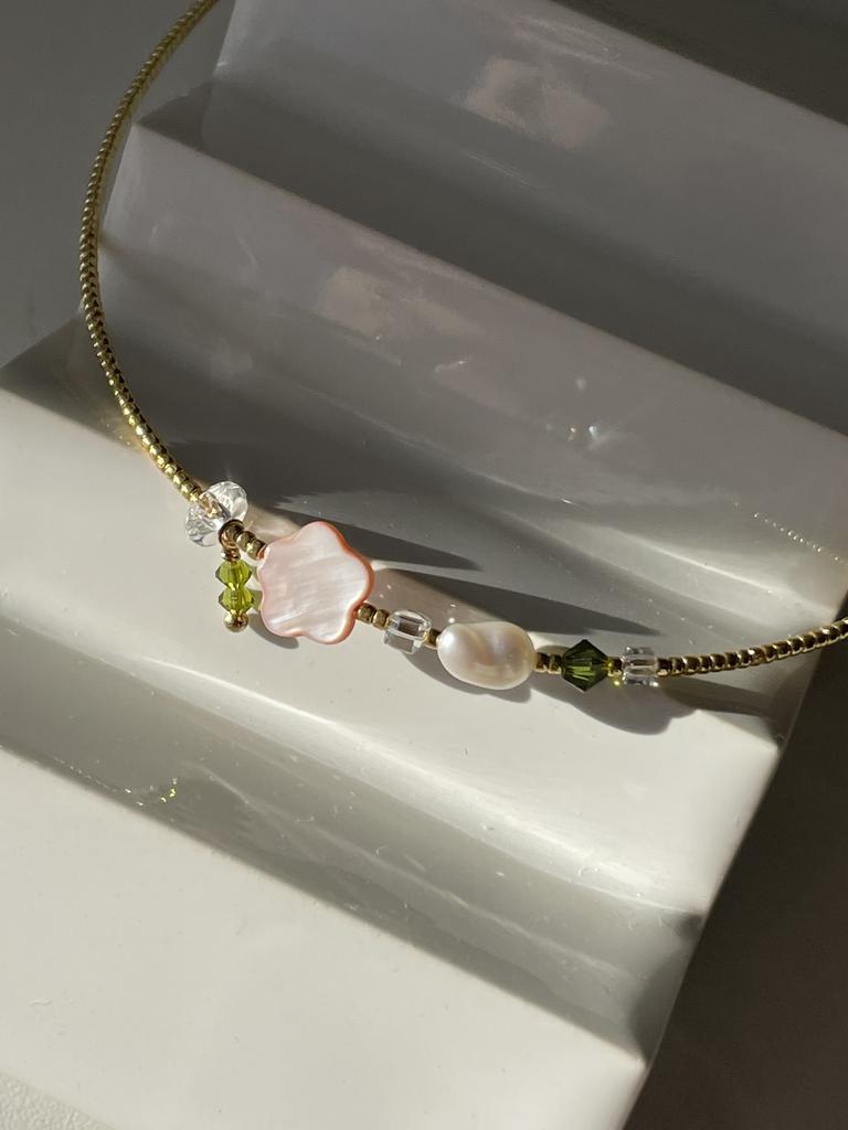 Чокер из позолоченного бисера Моя любовь