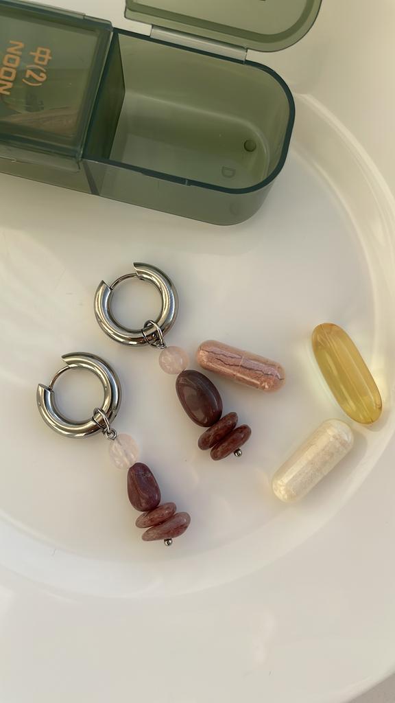 Серьги Серая пустыня