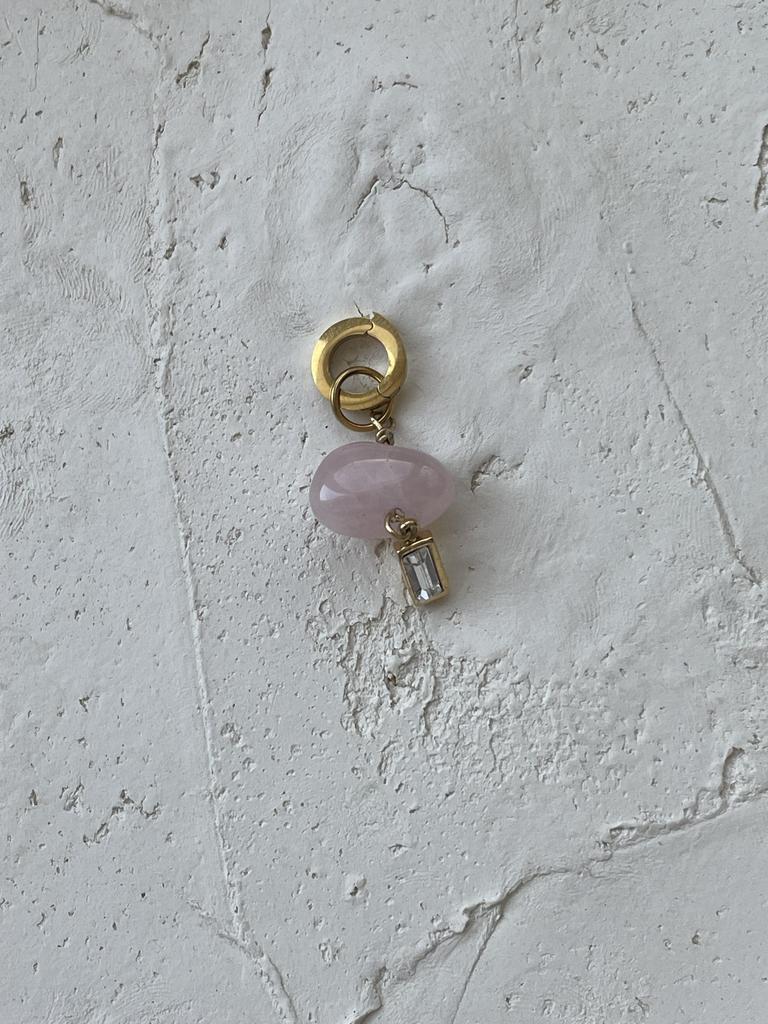 Подвеска съемная Розовый кварц