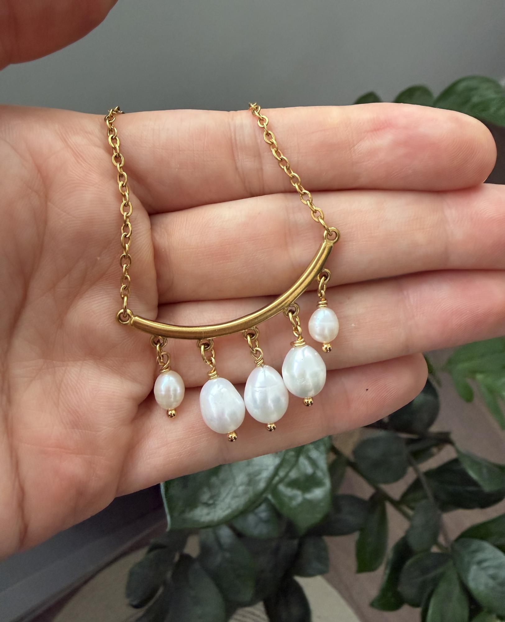 Колье из стали с позолотой Нывка