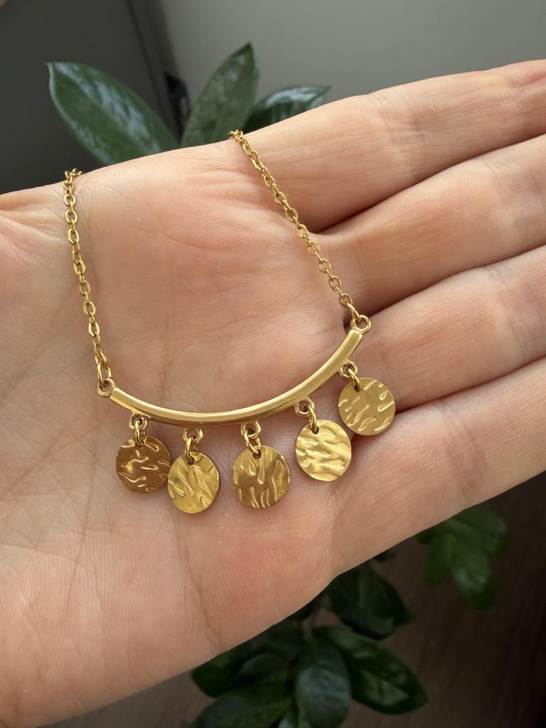 Колье из стали с позолотой Эмма