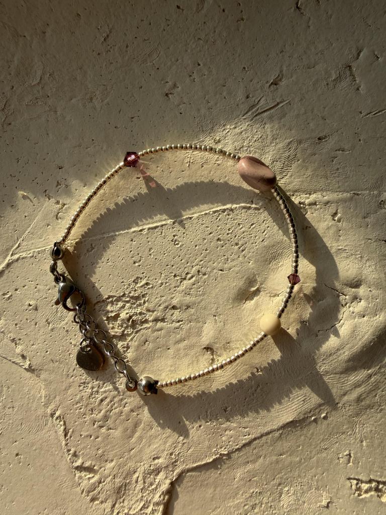 Браслет серебристый с кристаллами N6