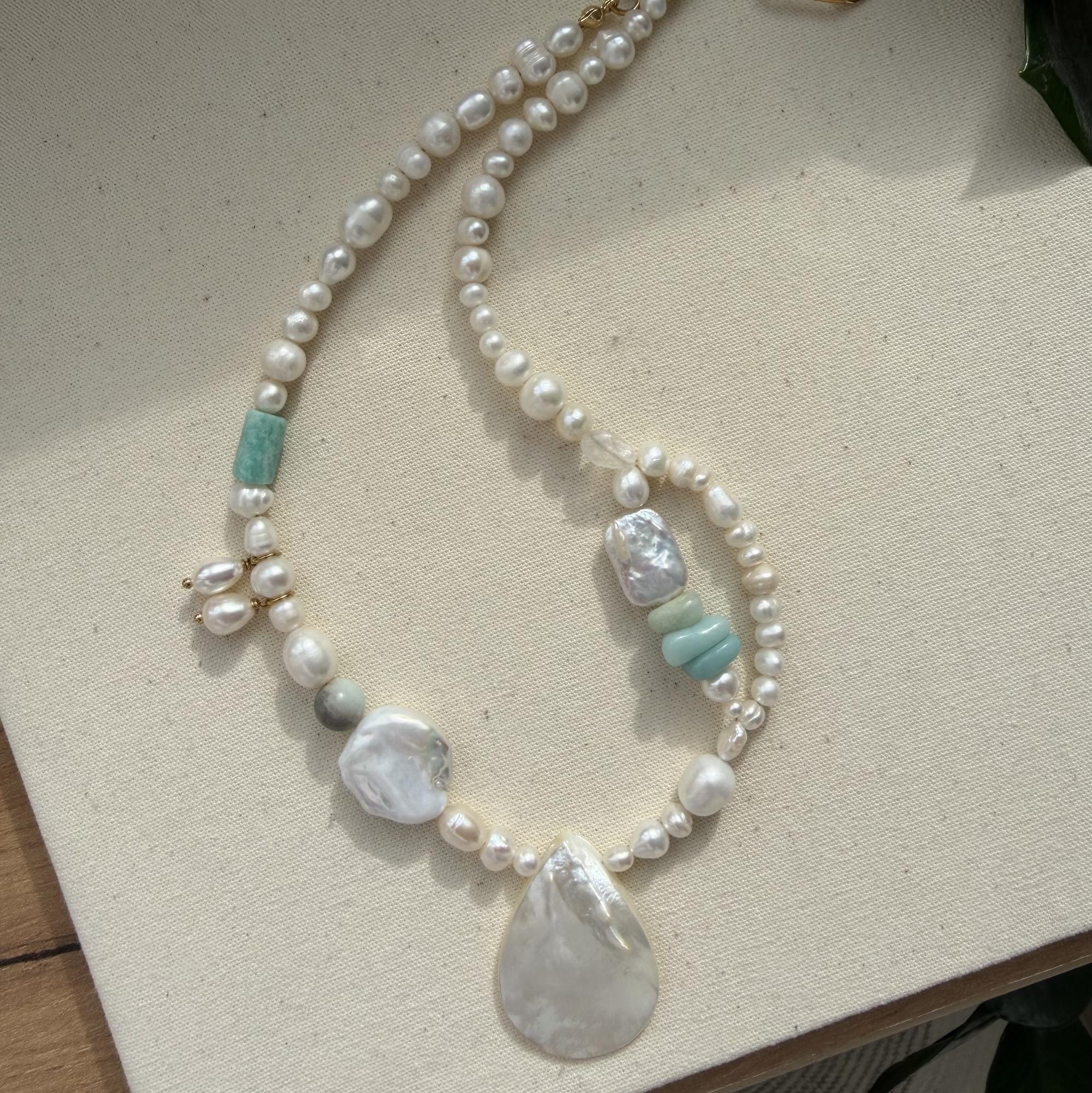 Колье Нимфа амазонит