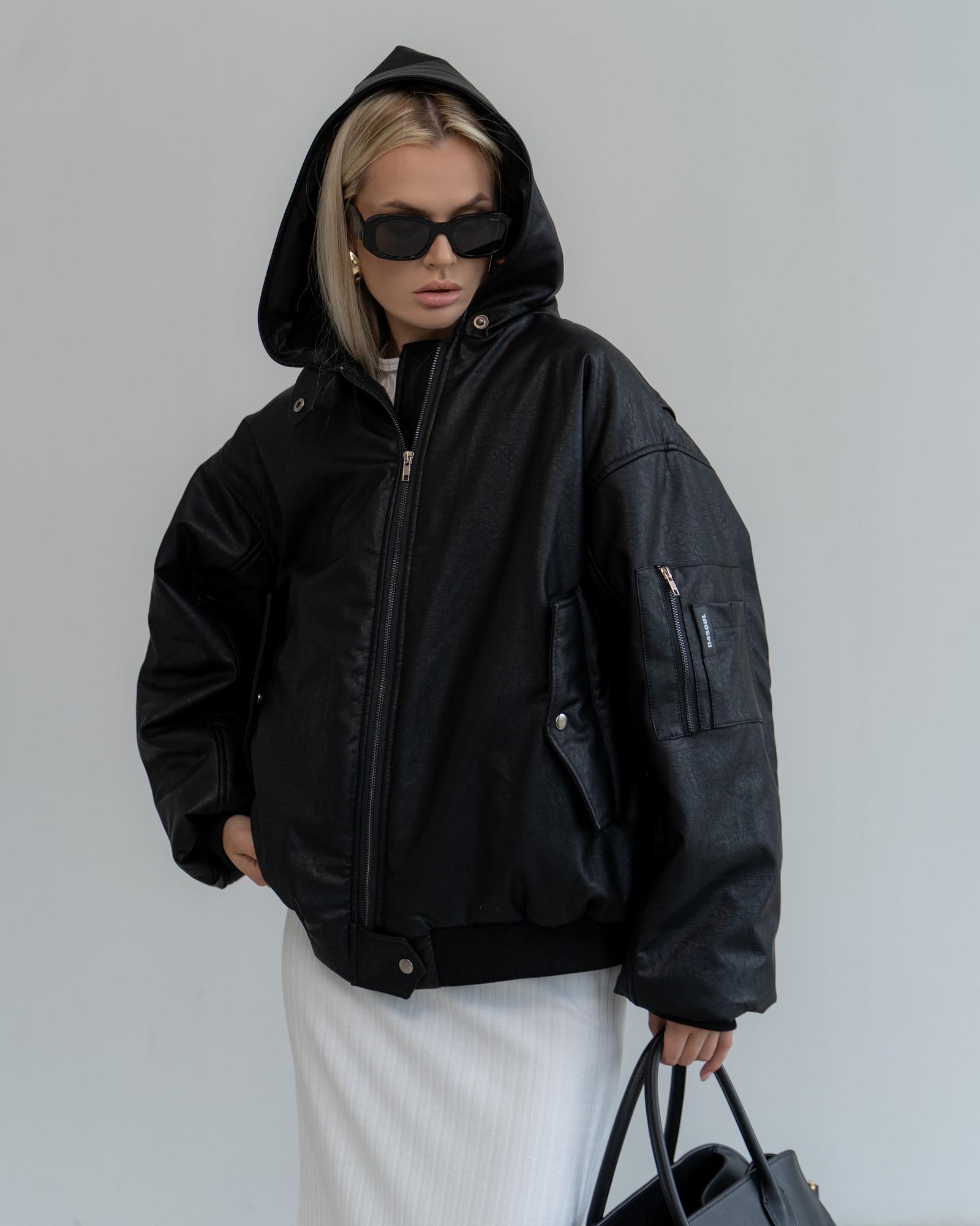 Бомбер э/кожа состаренная