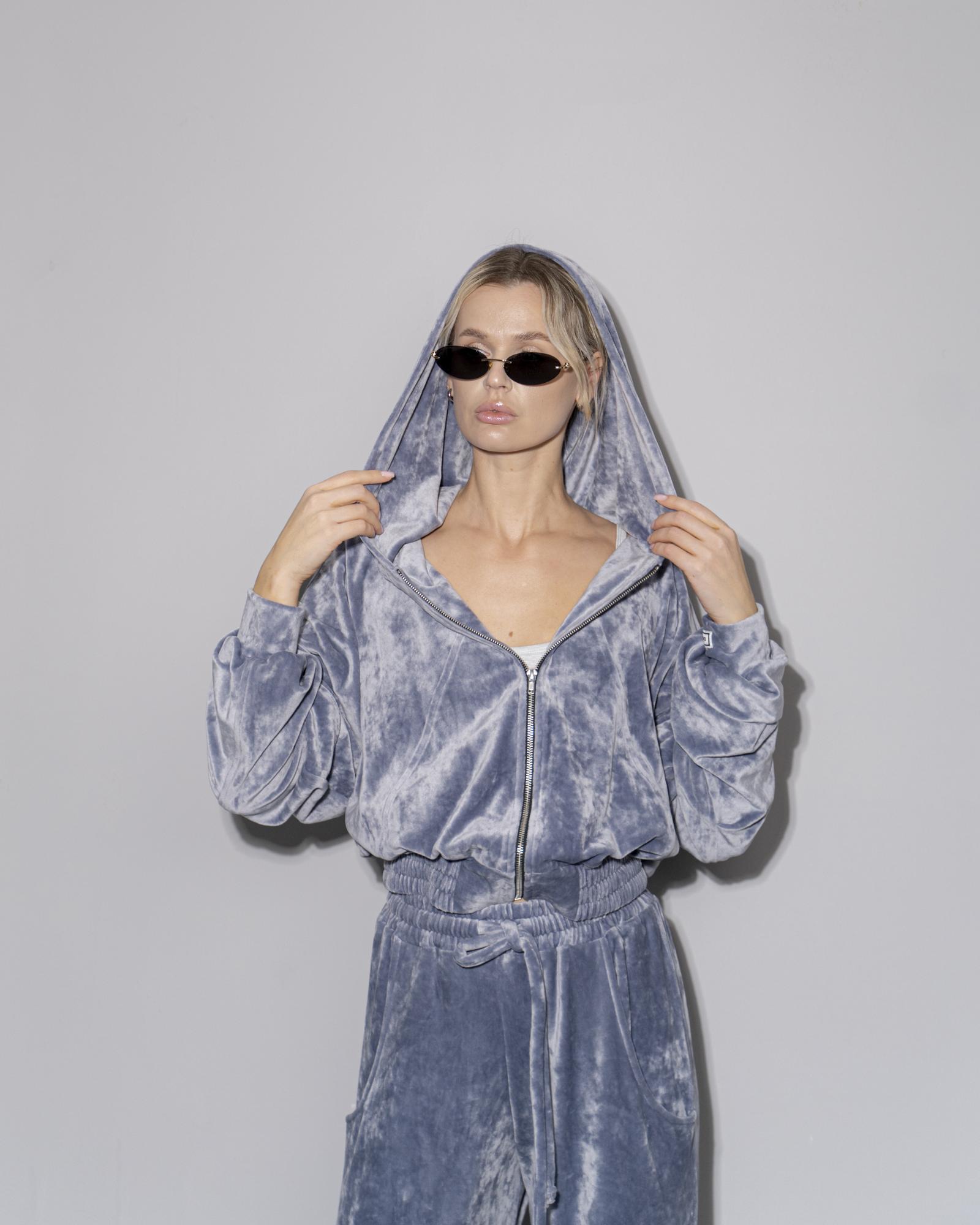 Худи велюр blue