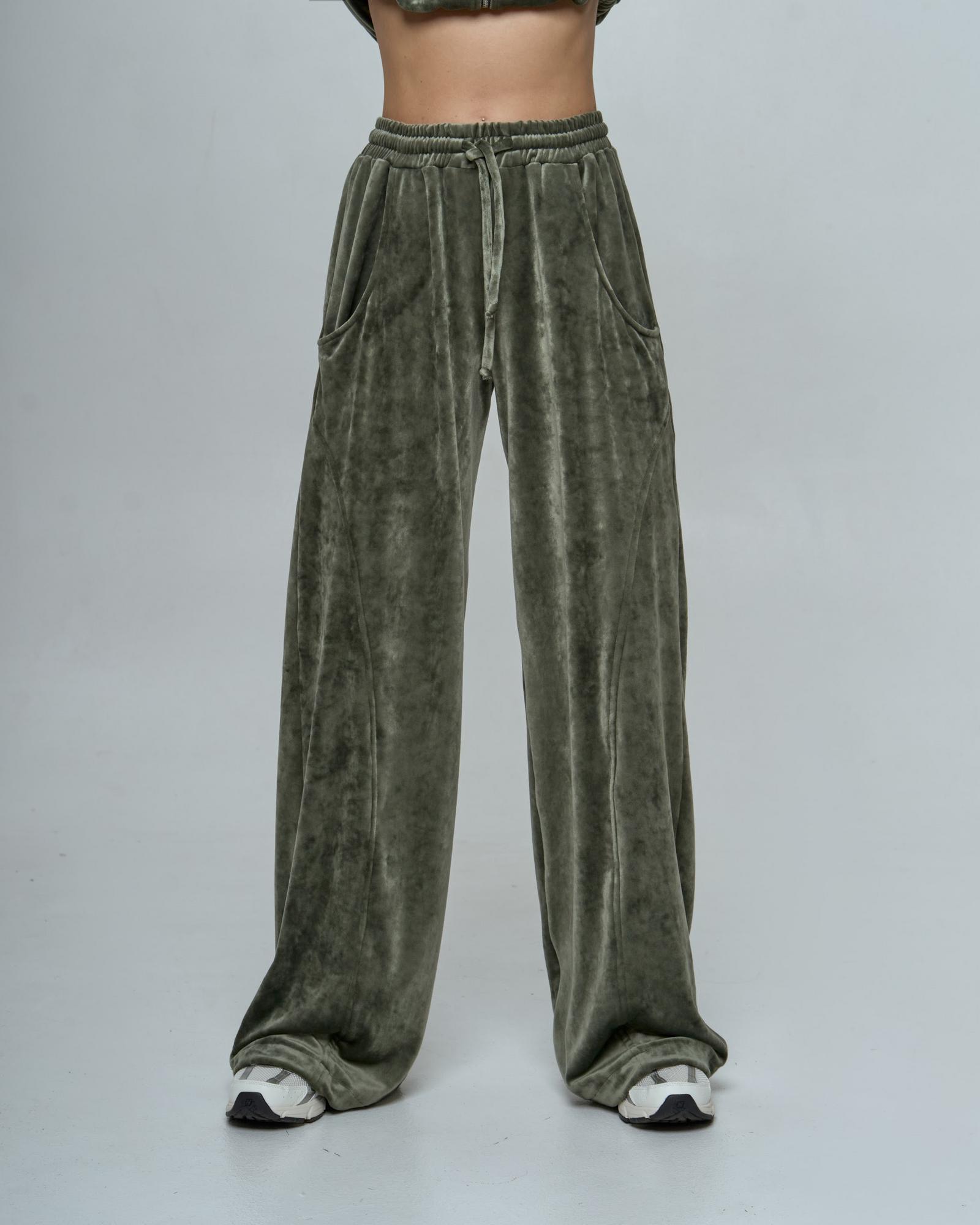 Палаццо велюр Khaki