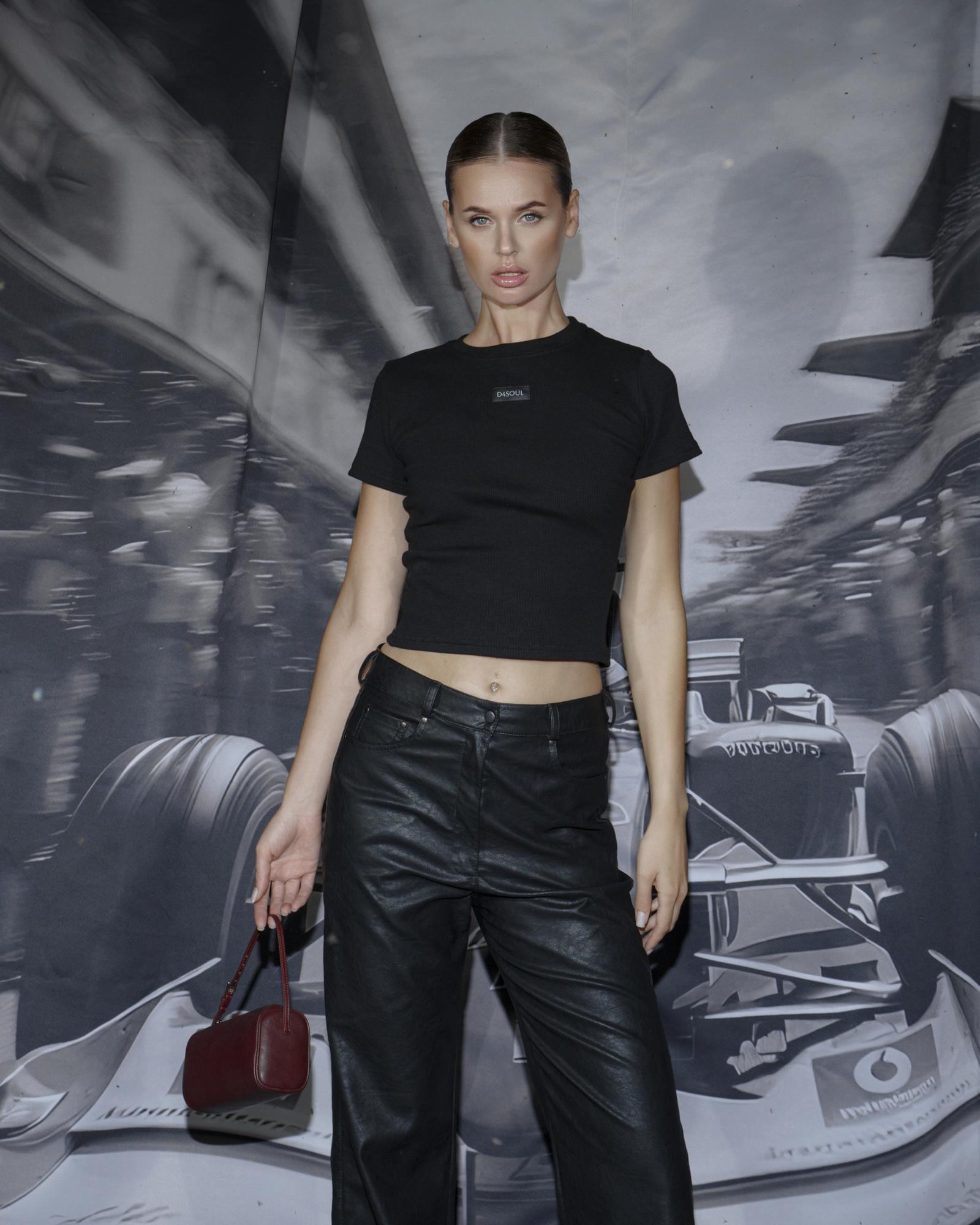 Футболка Mini25 black тон.лапша