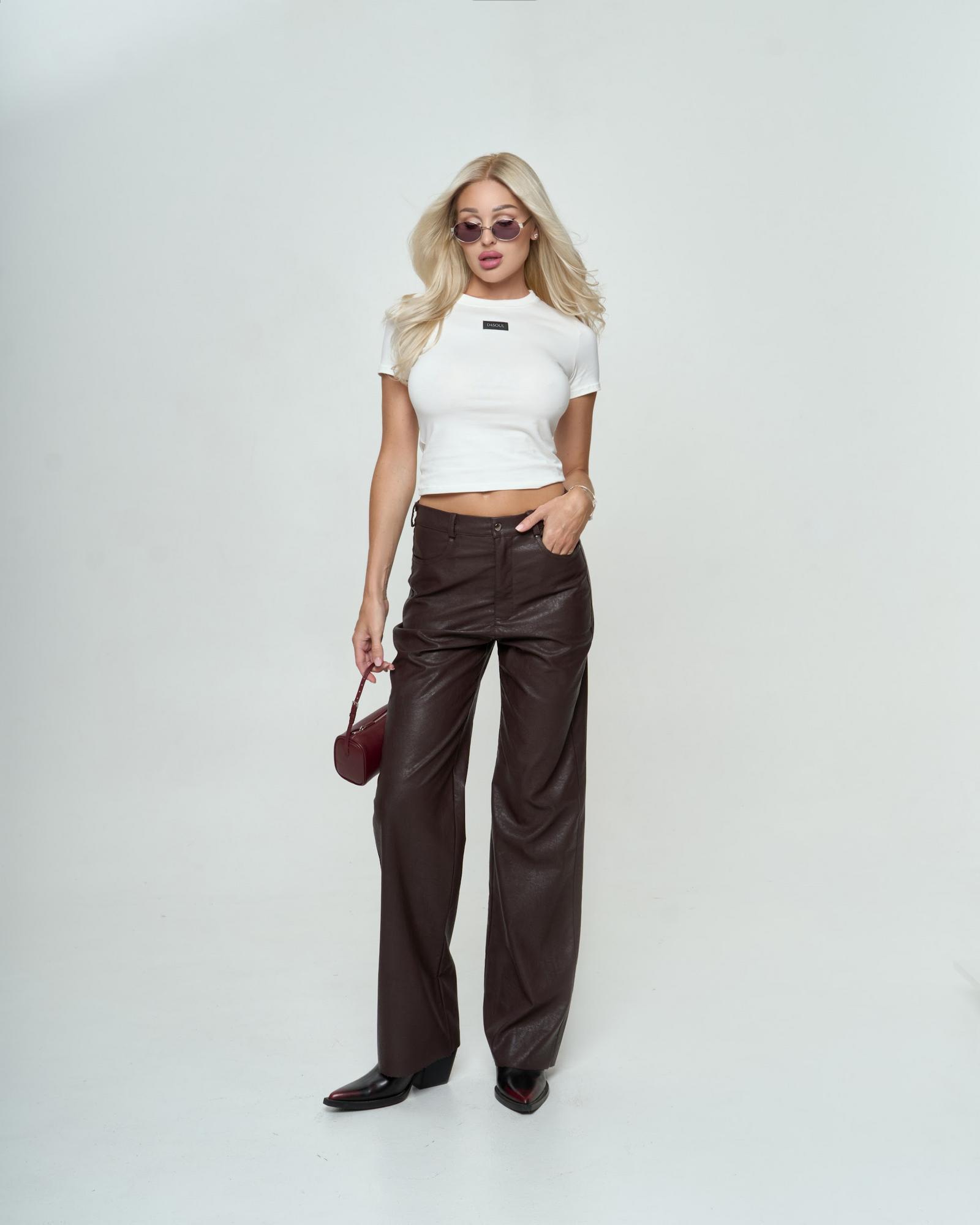 Брюки Brown э/кожа