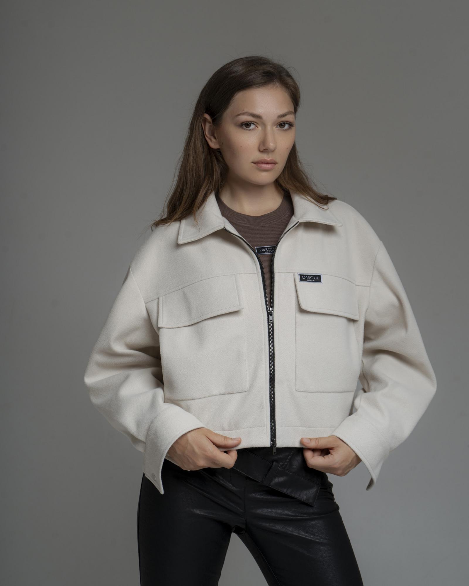 Бомбер драп Beige