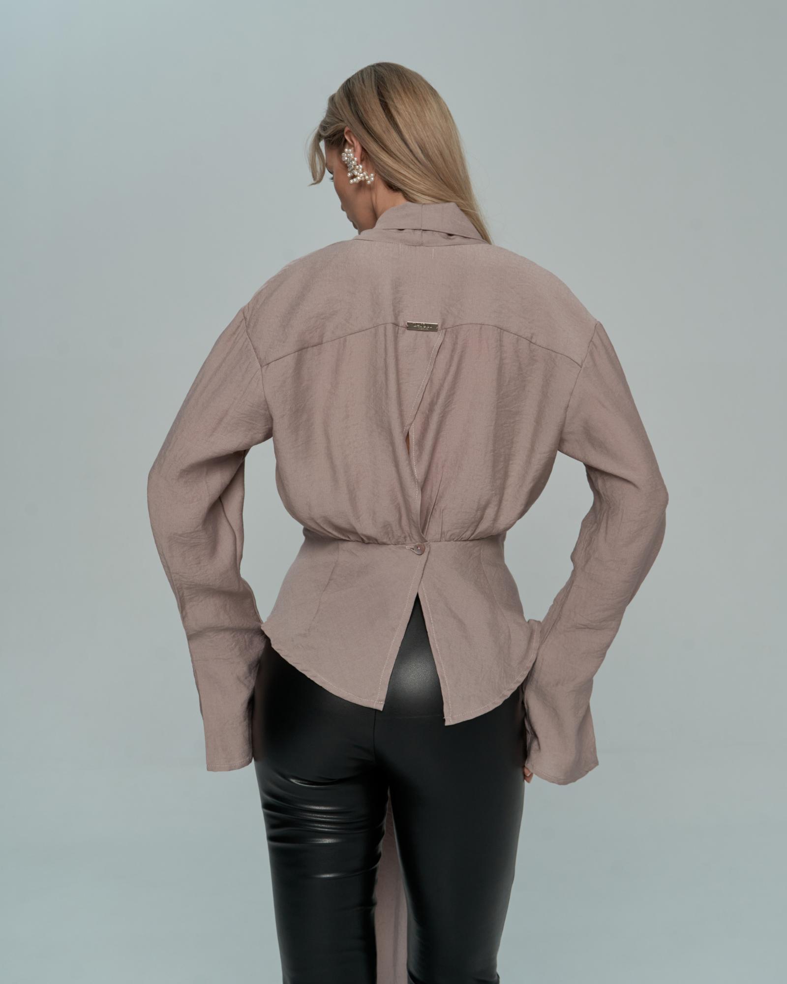 Рубашка с завязками какао