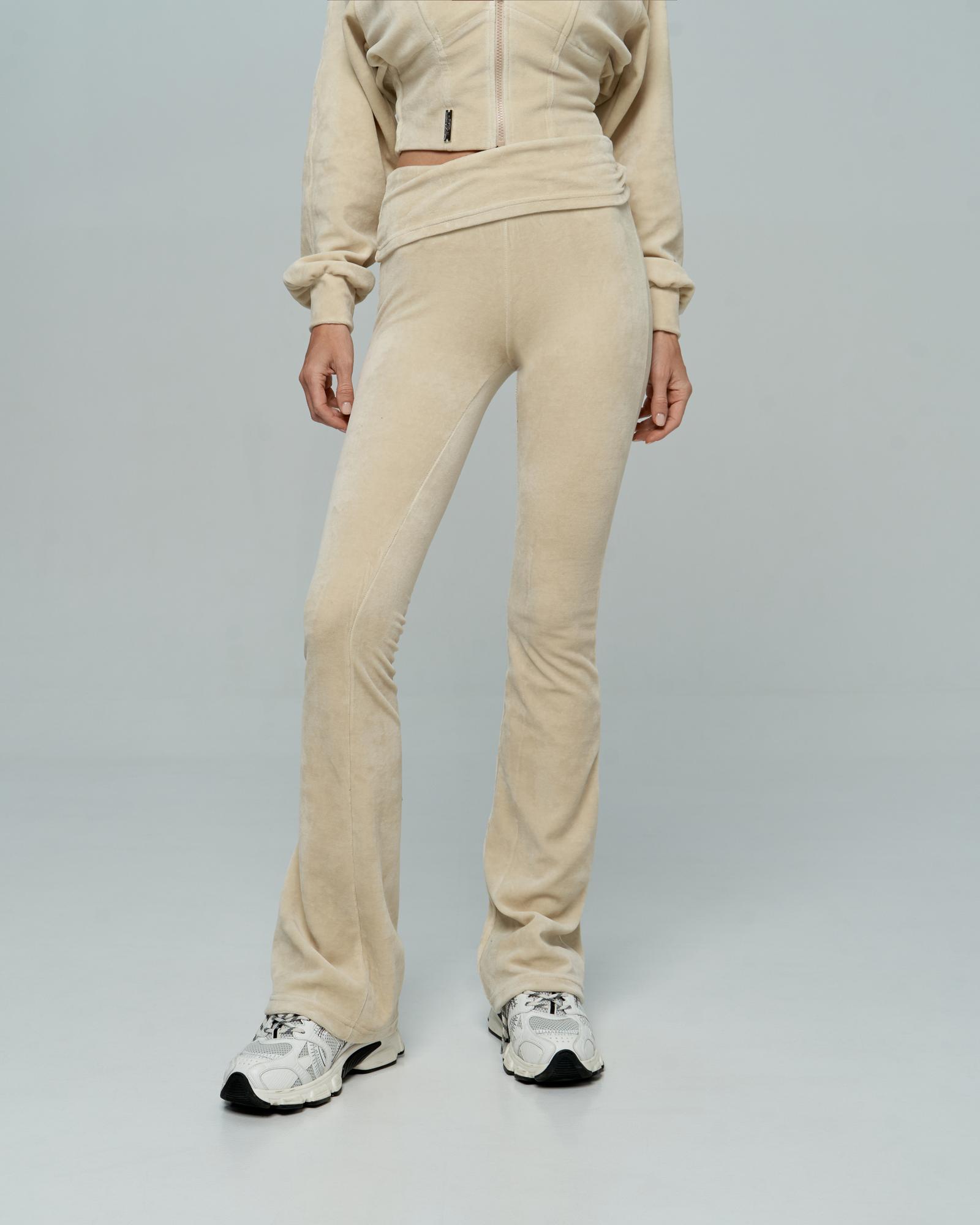 Лосины велюр сливочные