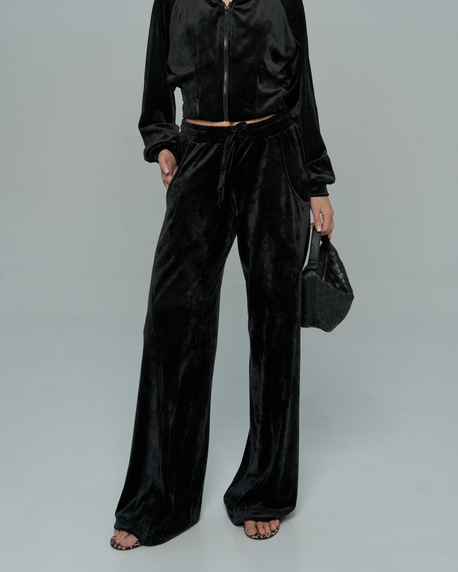 Палаццо велюр черный26
