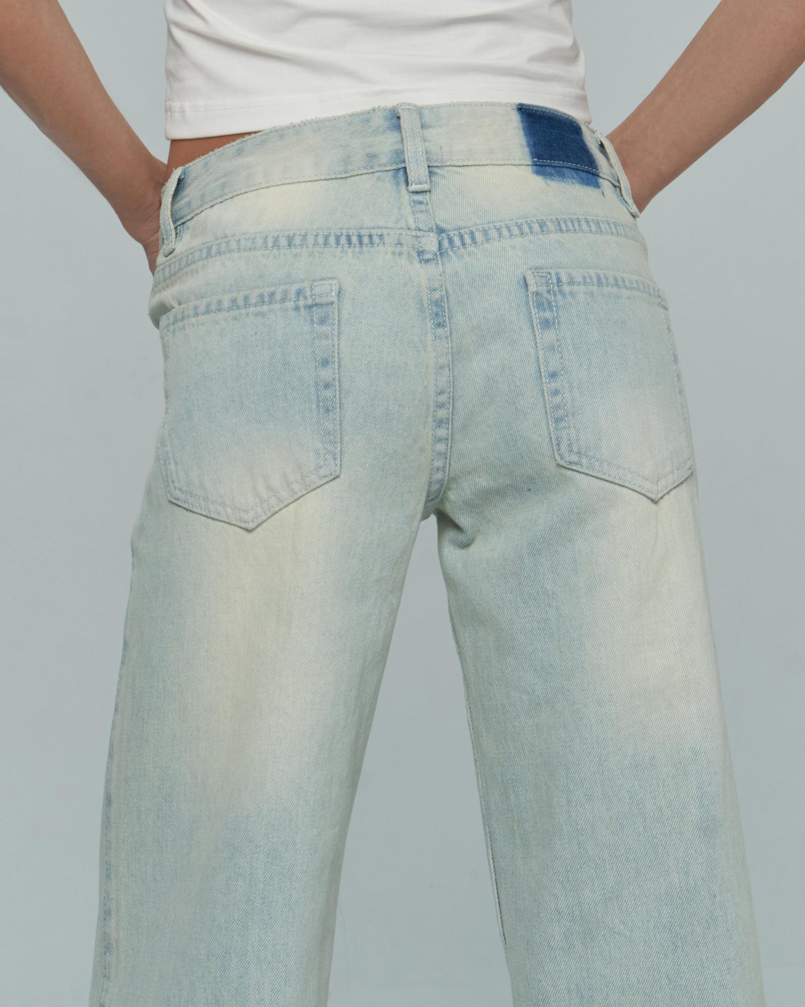 Джинсы голубые с заниж.посадкой