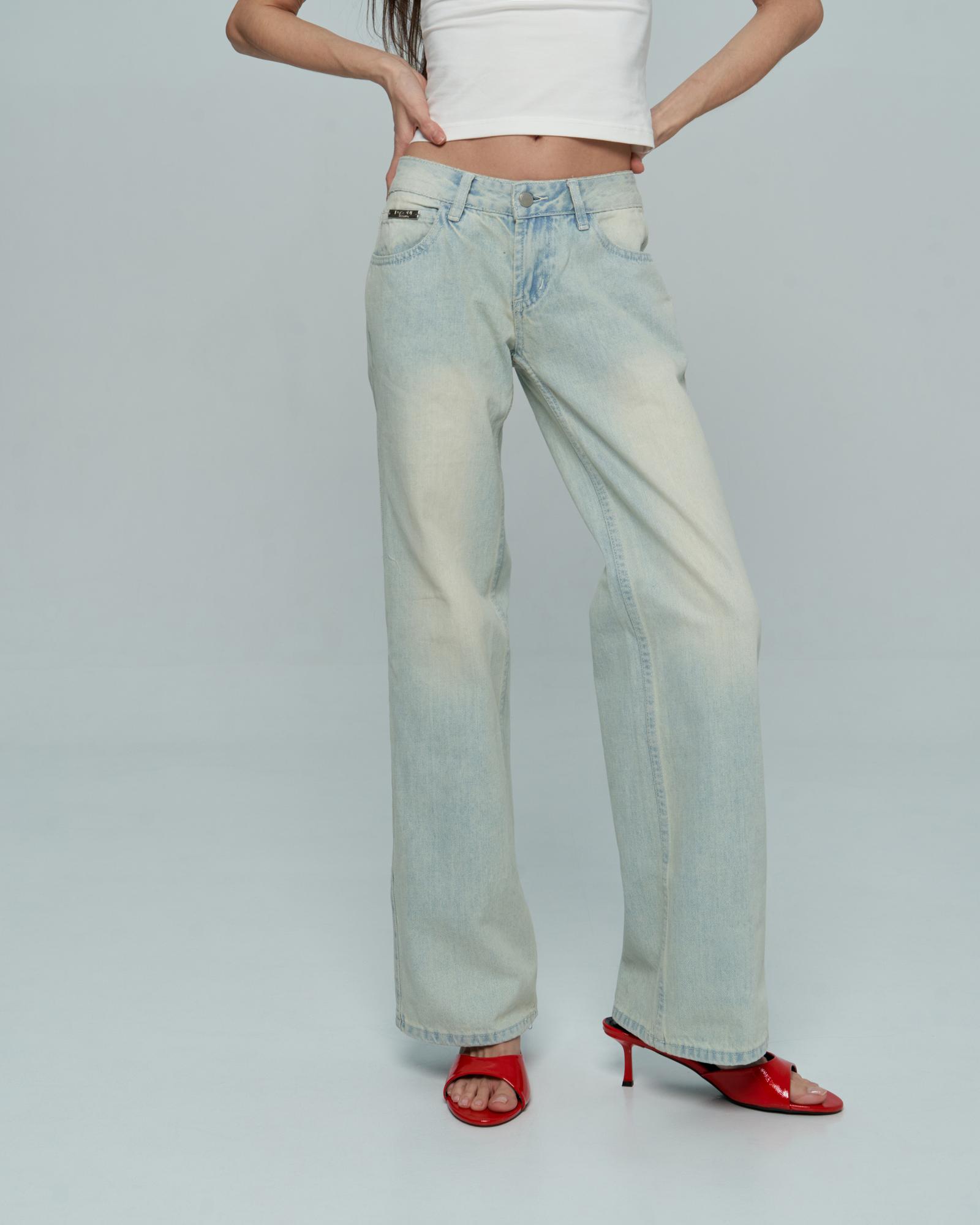 Джинсы голубые с заниж.посадкой