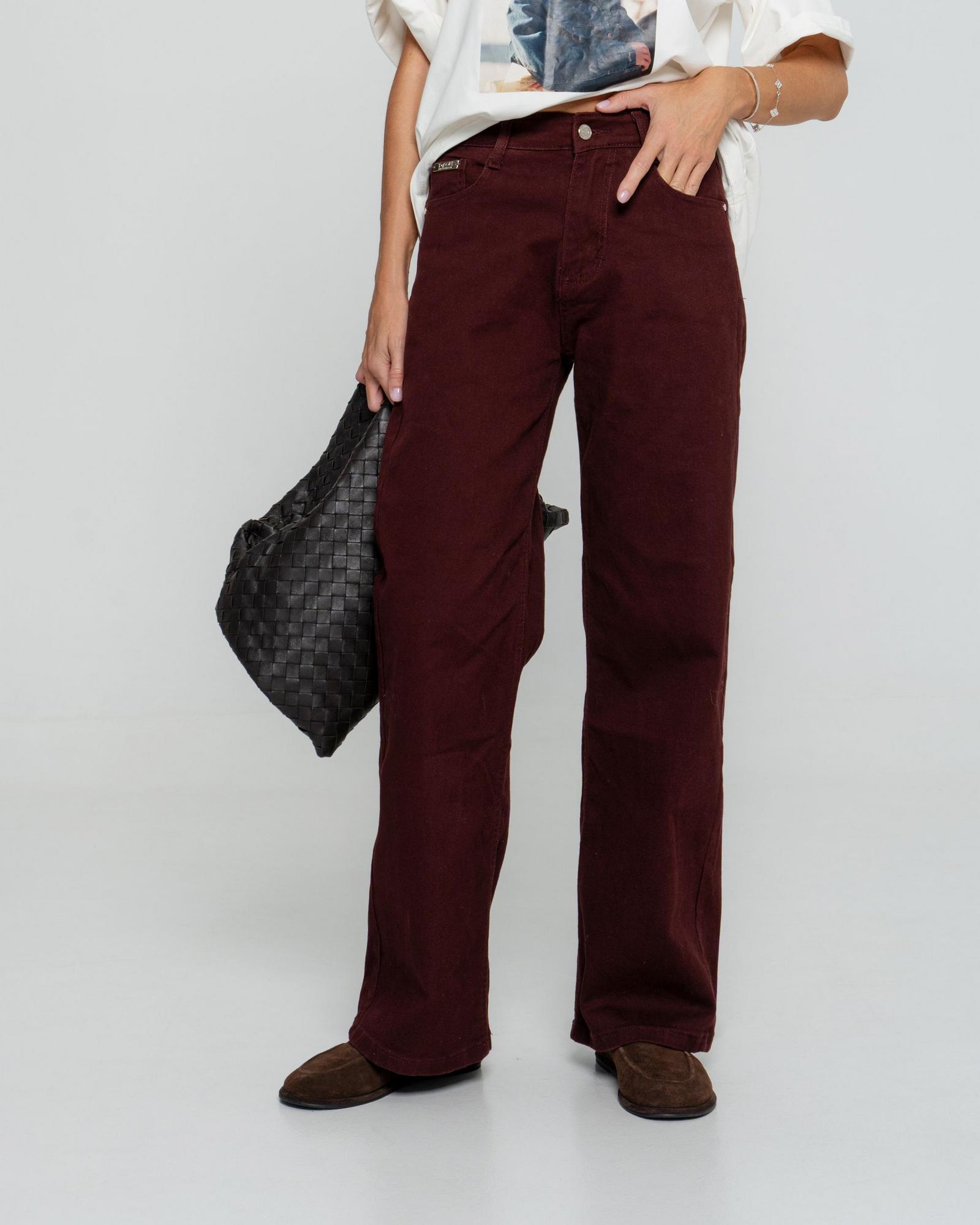 Джинсы бордо New