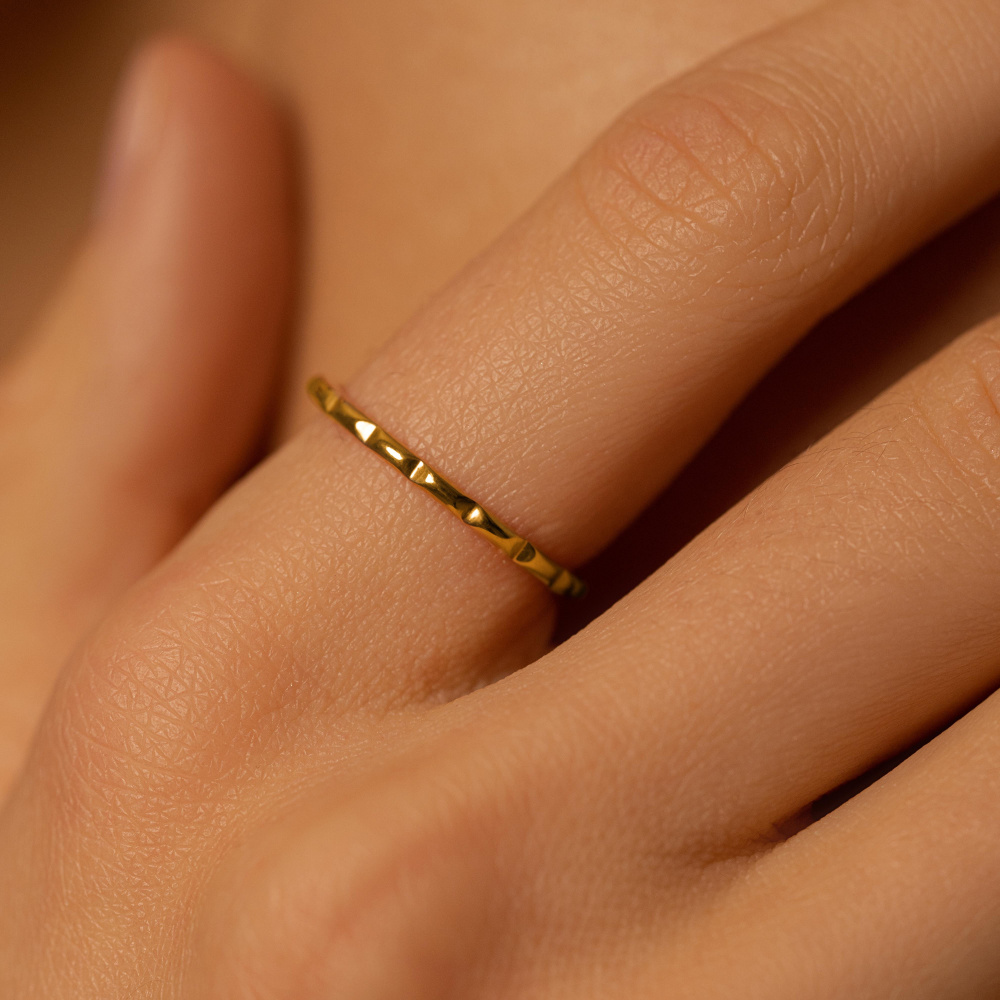 Кольцо "Конфетка" в покрытии золотом