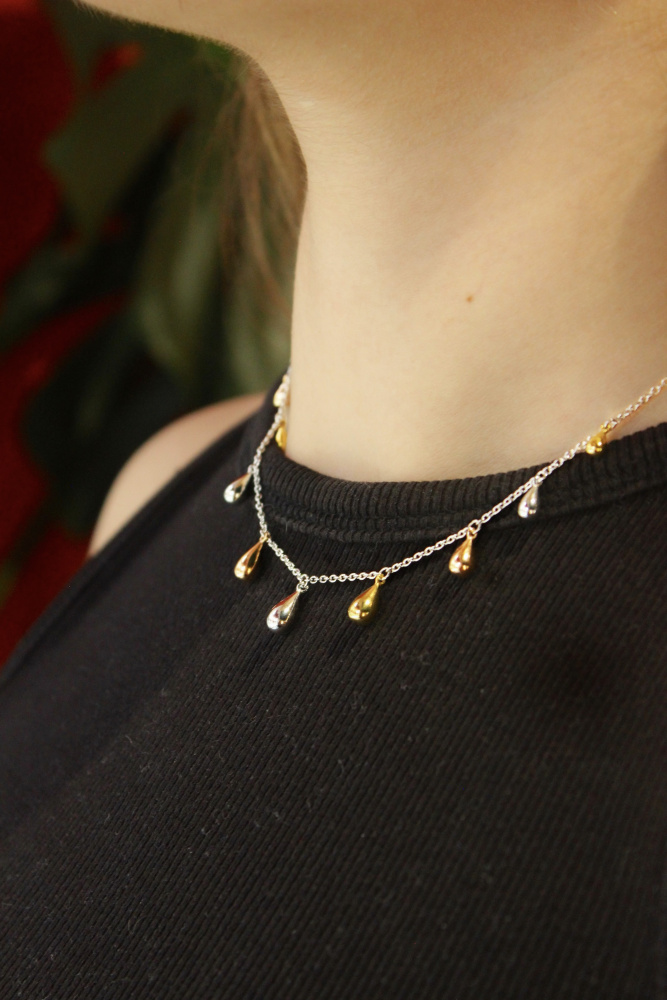 Чокер "Девять разноцветных капель"