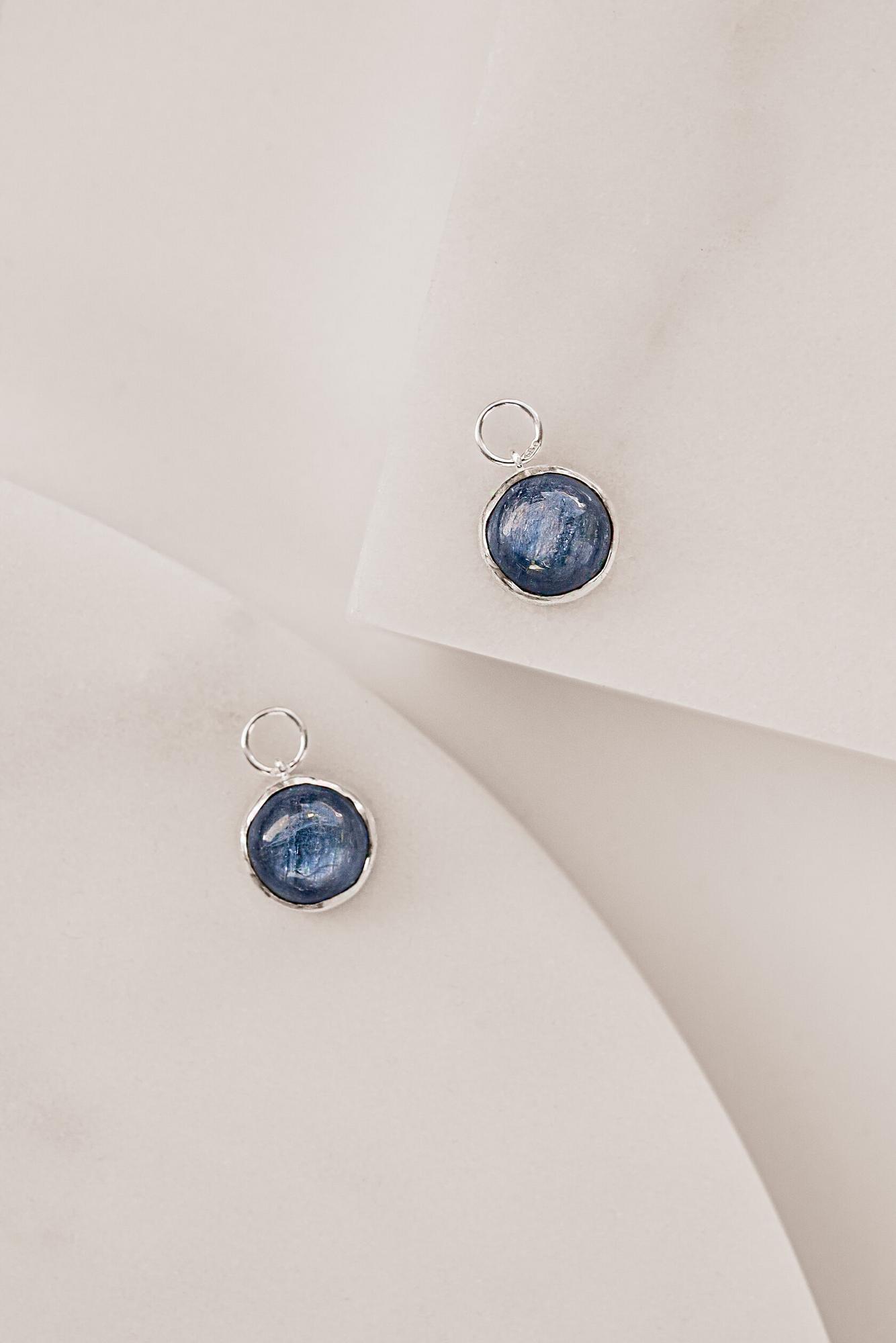 Подвесы на серьги с кианитом