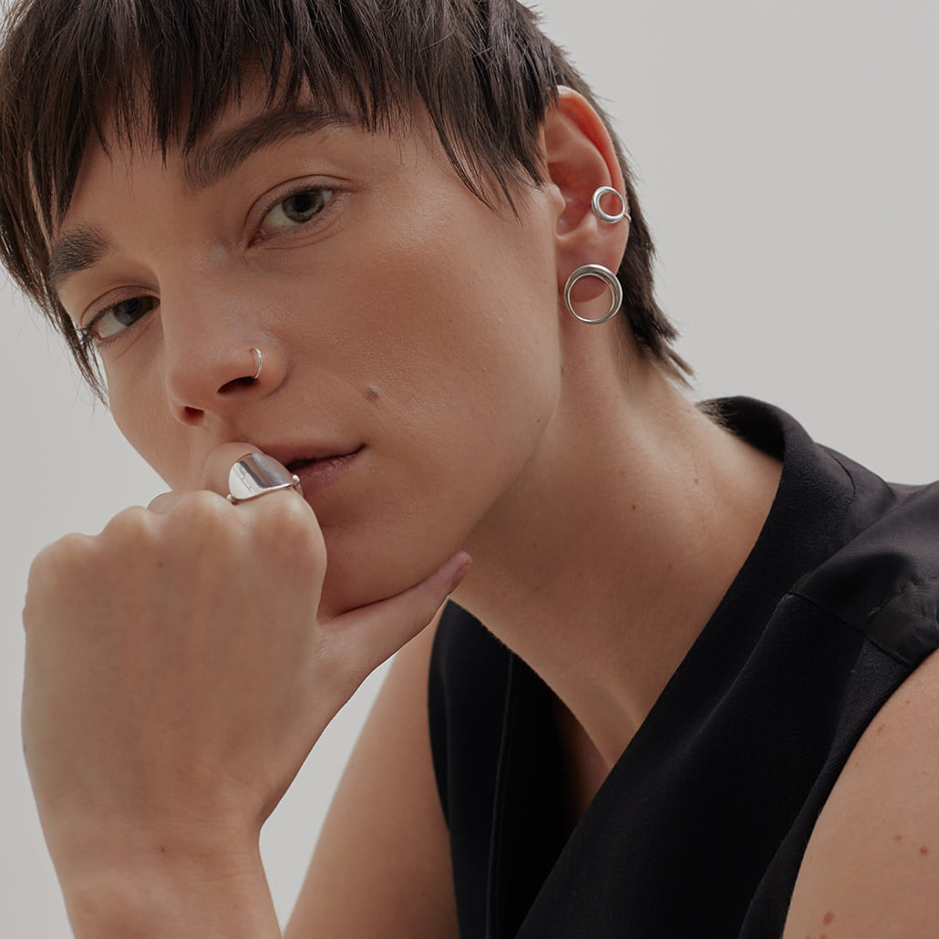 Моносерьга Затмение - Aureola