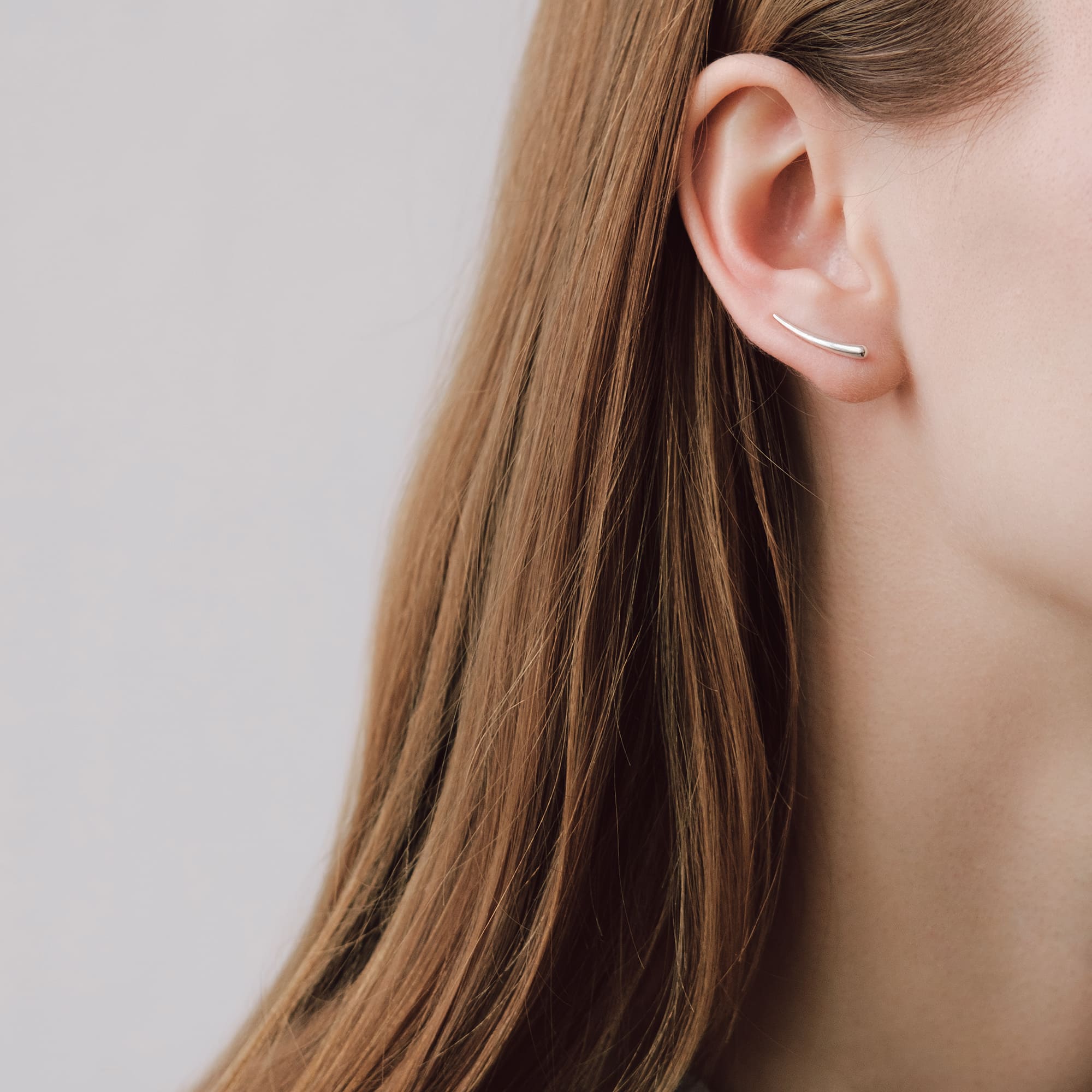 Клаймбер Запятая - Virgola на правое ухо серебро