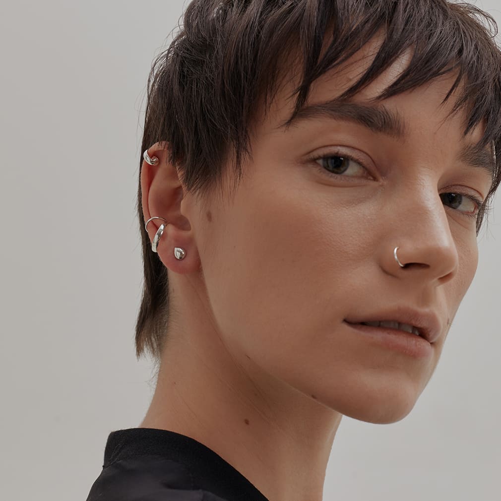 Серьги гвоздики Зёрнышко большое - Grano Grande