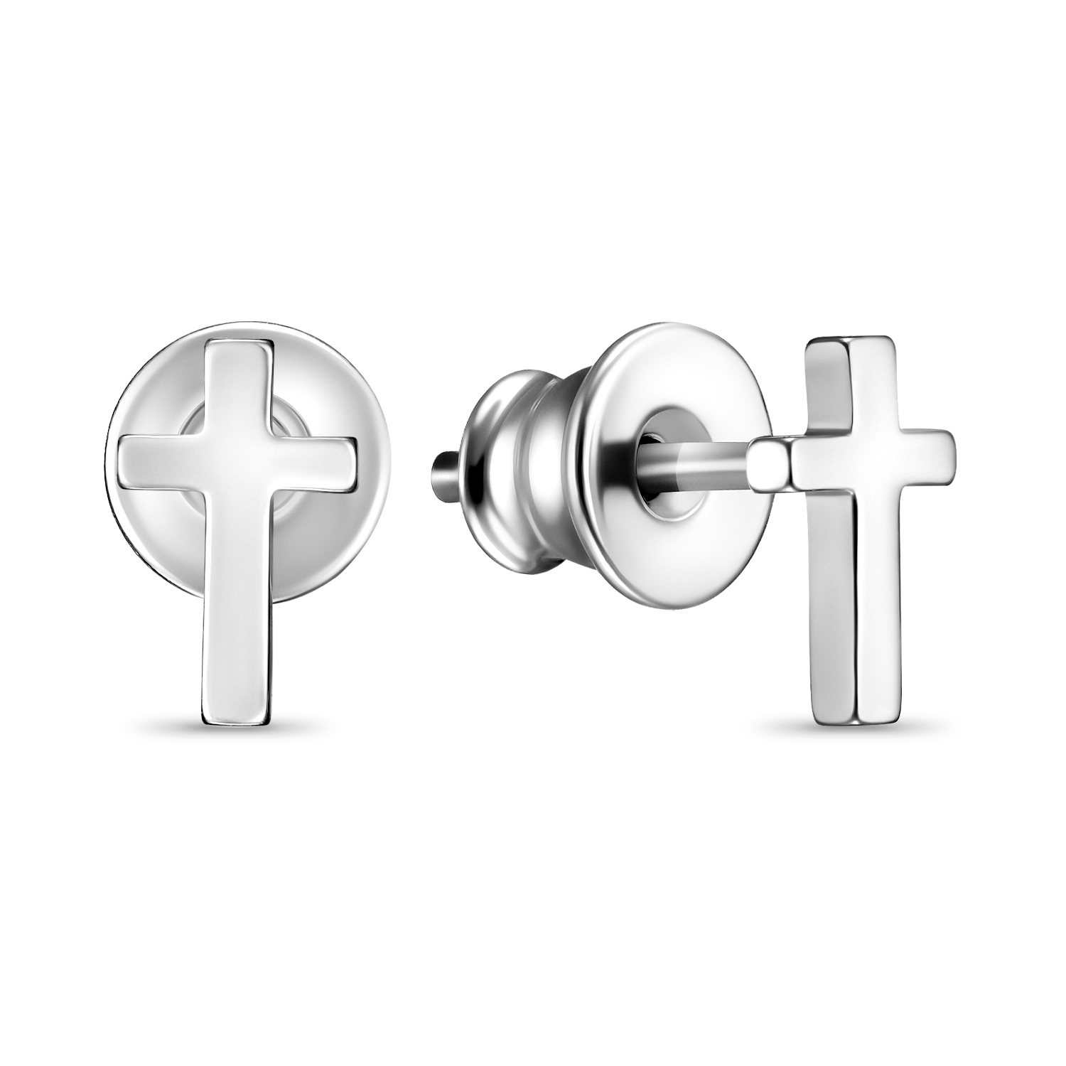 Моносерьга крест -cross