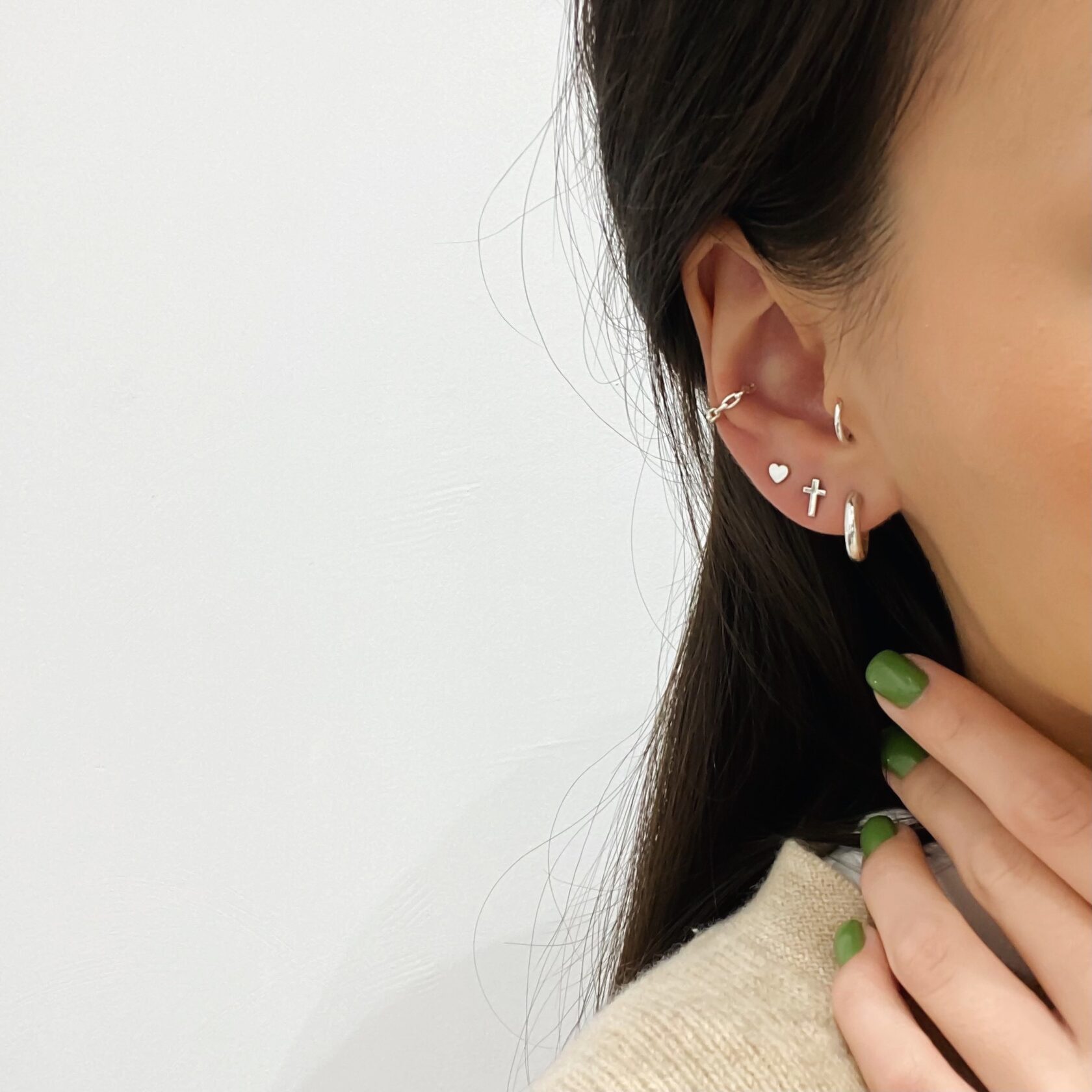 Моносерьга крест -cross