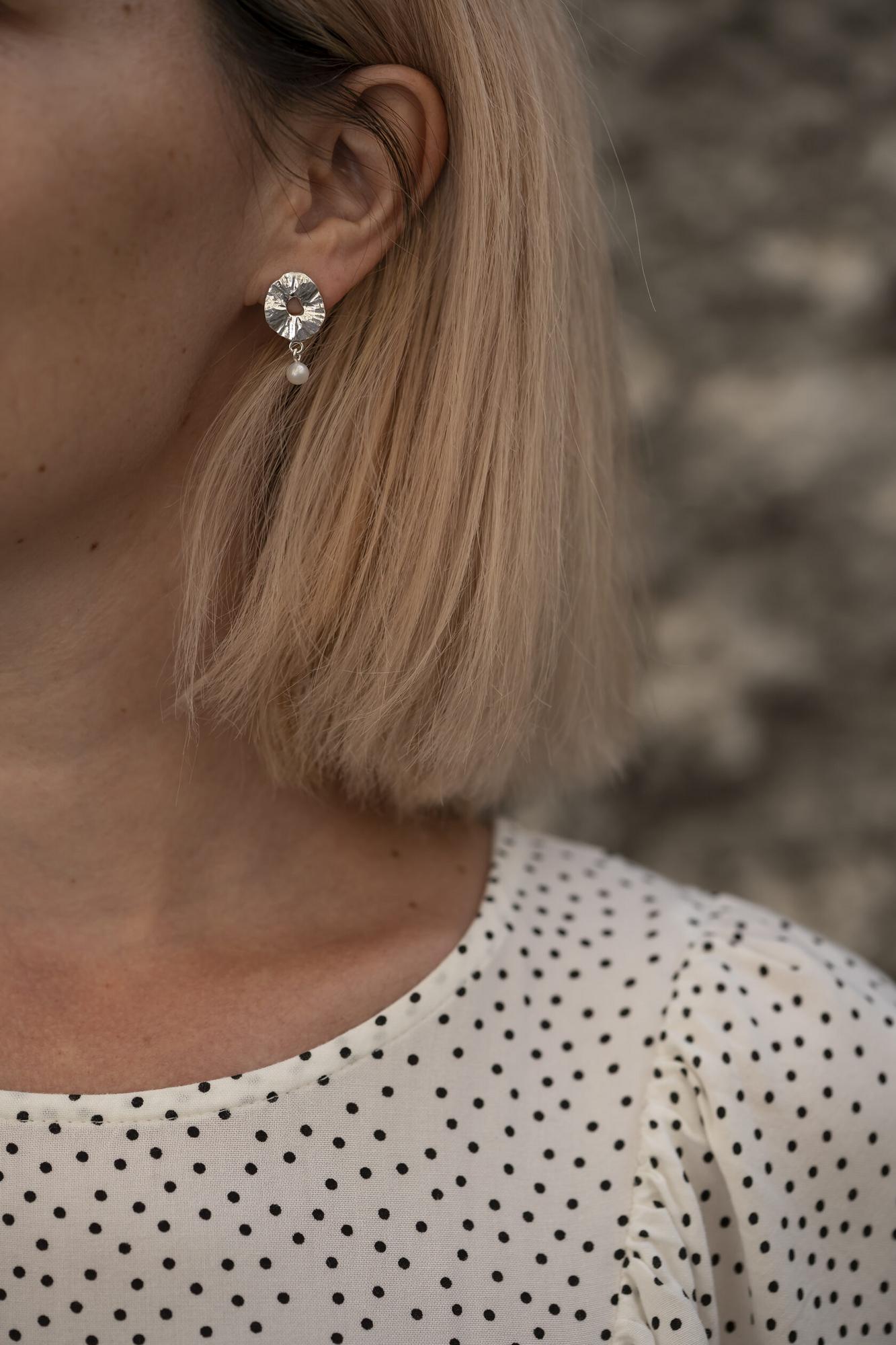 Серьги Атоллы мини с жемчугом