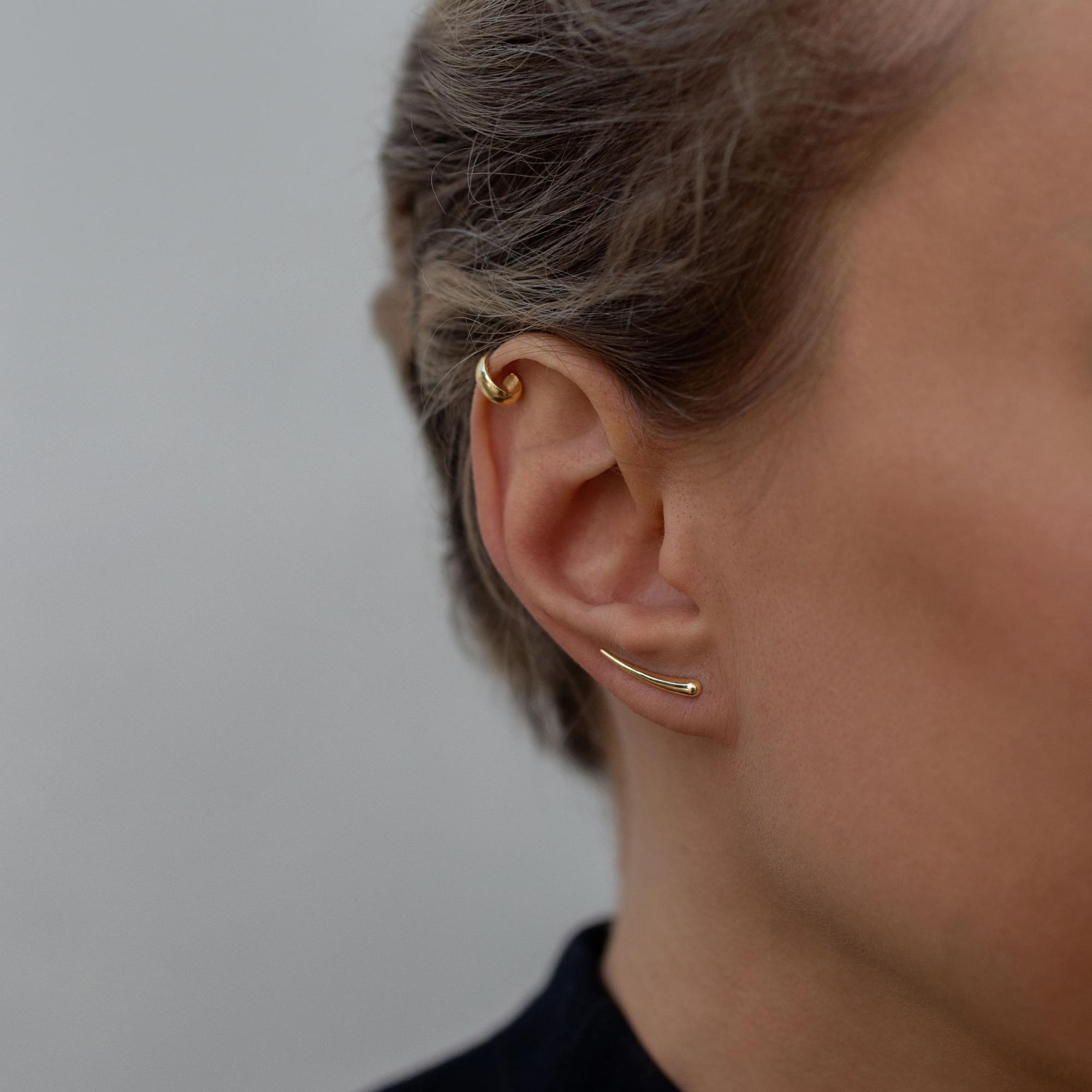 Кафф Спираль - Spirale с позолотой