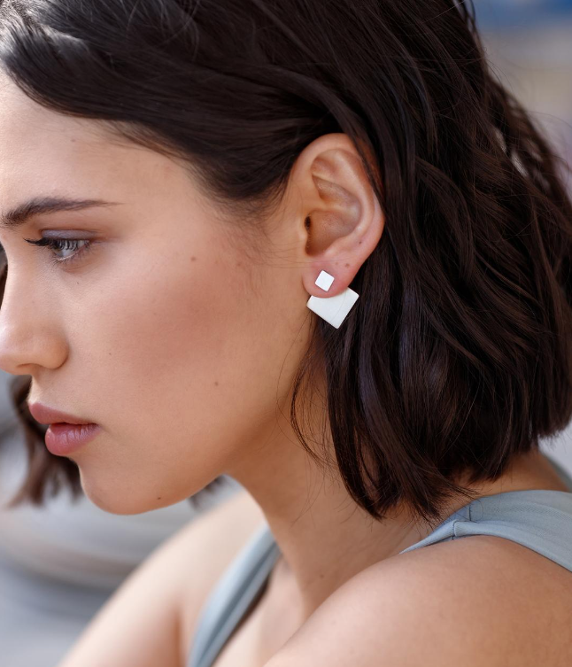 Серьги Квадратные Джекеты - Double Square (DS-E)