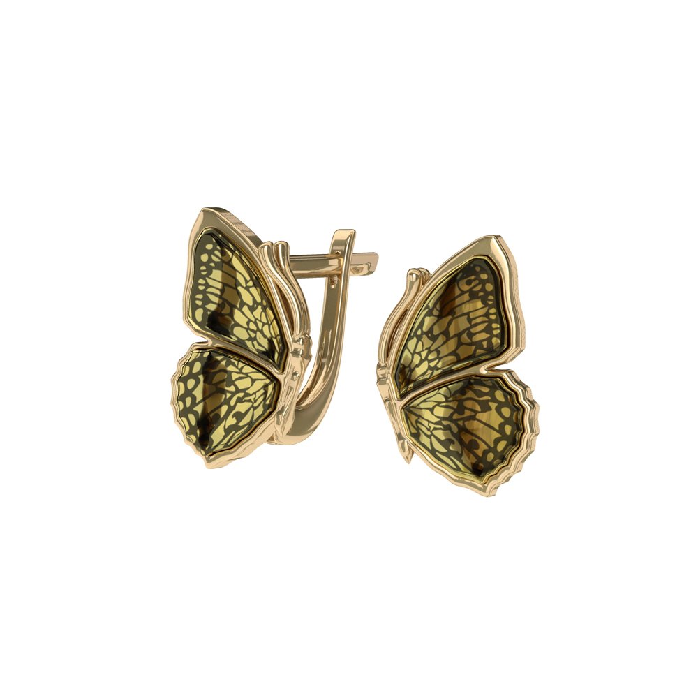 Серьги бабочки