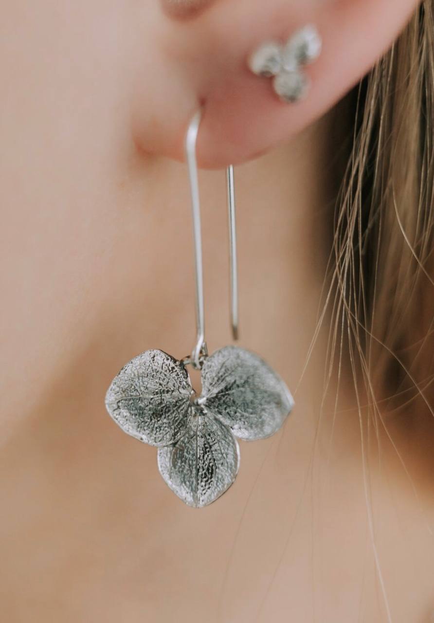 Серьги Гортензия гранд асимметрия