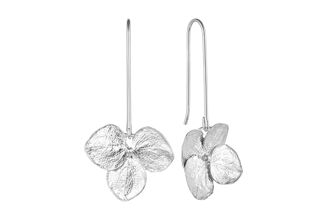 Серьги Гортензия гранд асимметрия