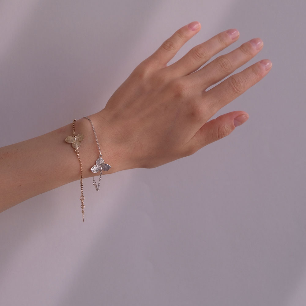 Браслет Гортензия серебро