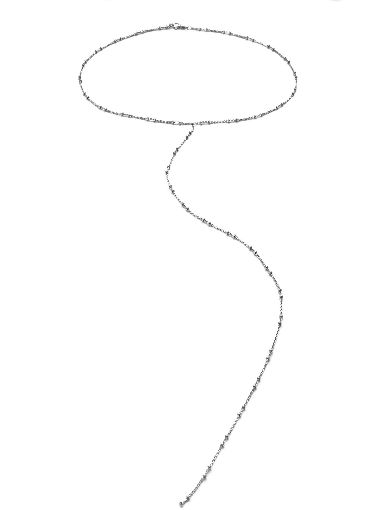 Колье-галстук с двойными шариками