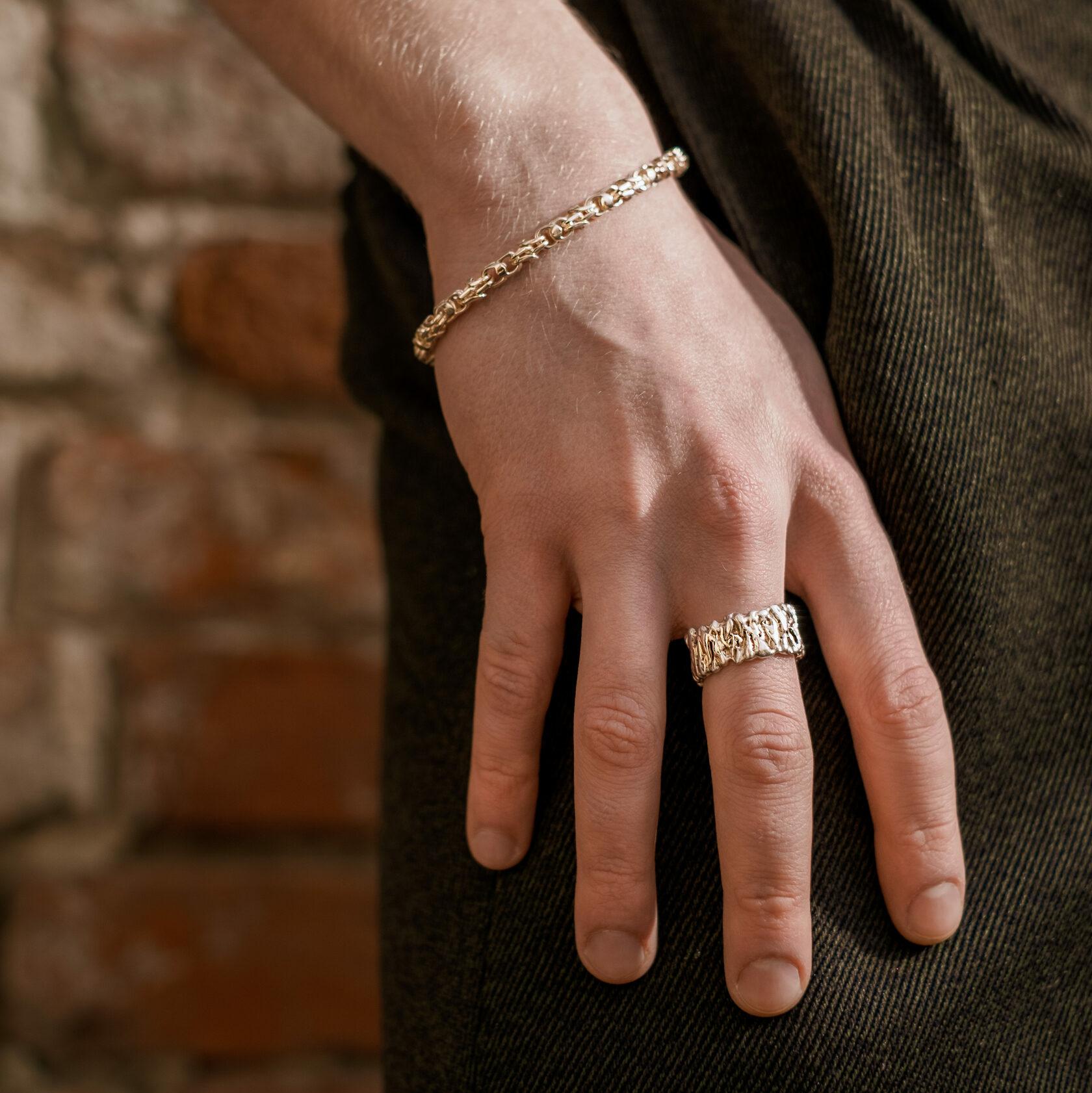 Кольцо Карамель широкое