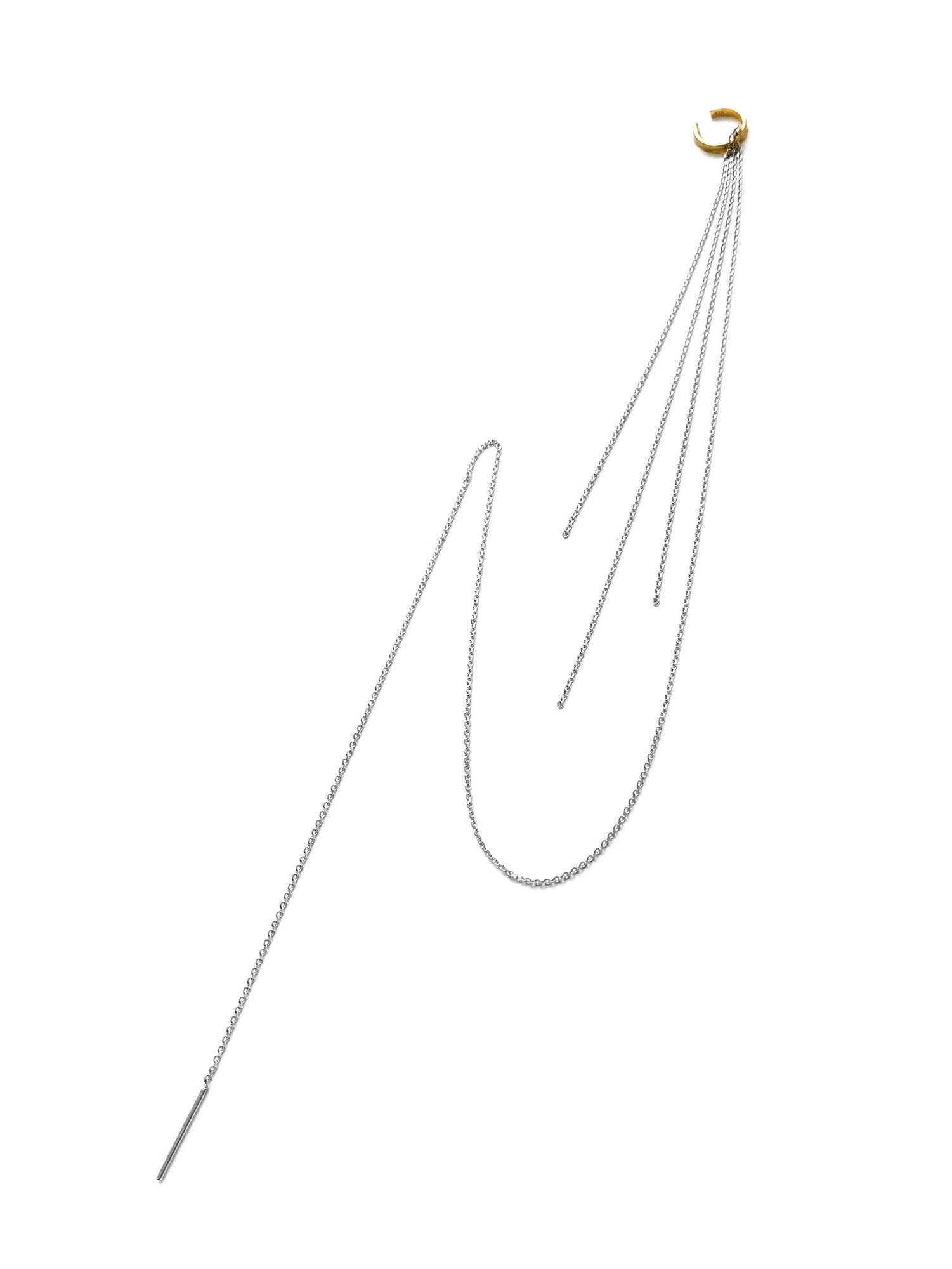 Серебряная серьга "Движение"