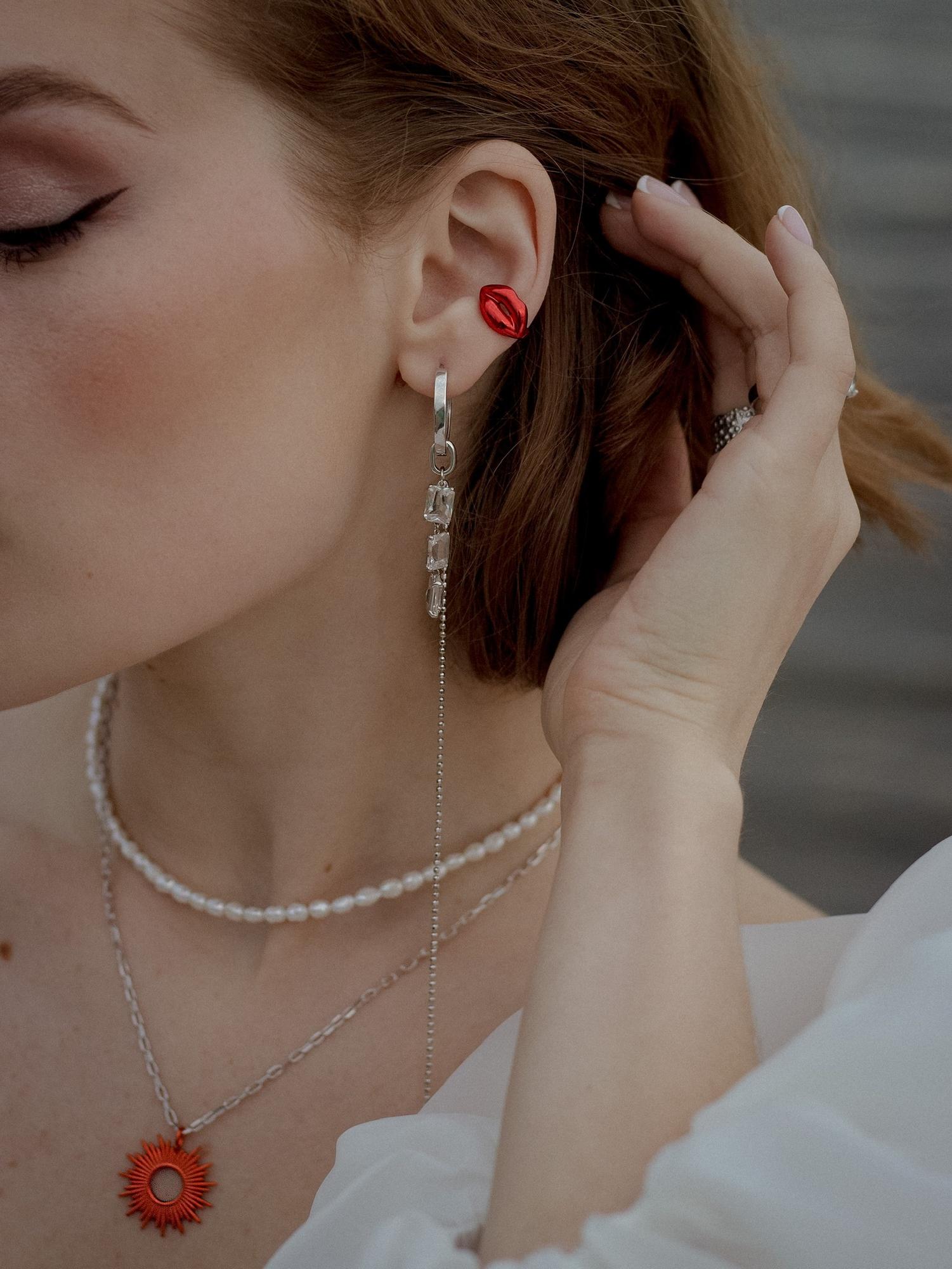 Серебряная подвеска "Лед" с гранью