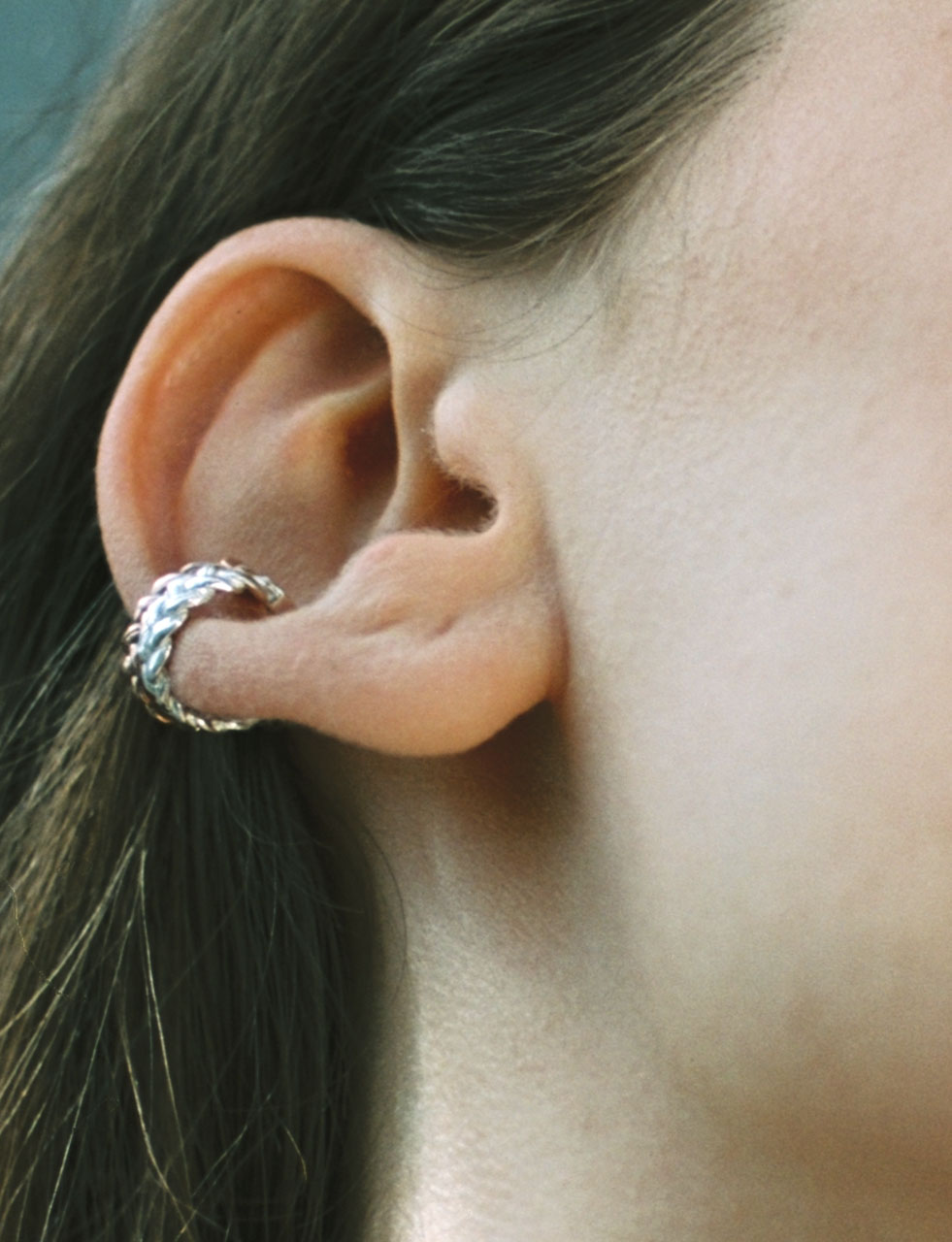 Кафф Косы серебро