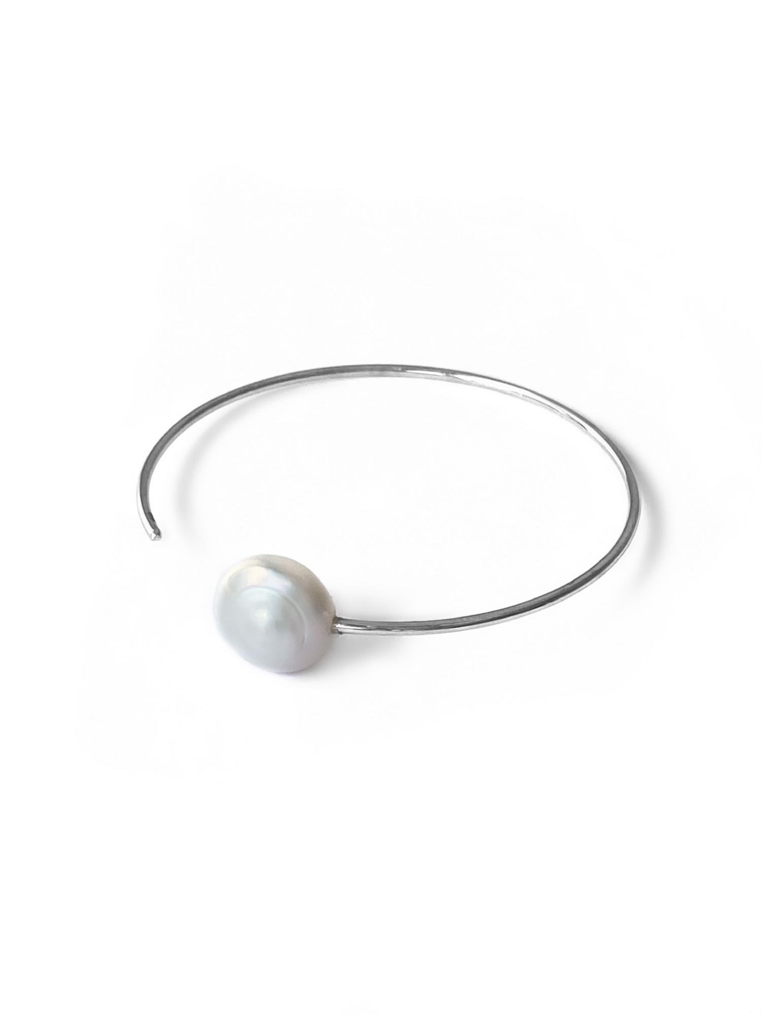 Моносерьга-хупа с жемчугом