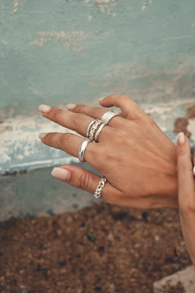 Кольцо "Кораллы" тройное