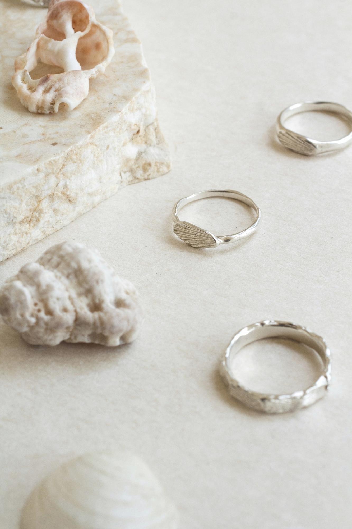 Кольцо "Отпечаток ракушки"