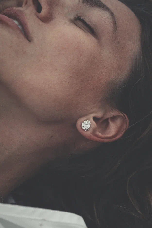 Серьги "Отпечаток ракушки" в форме ракушки